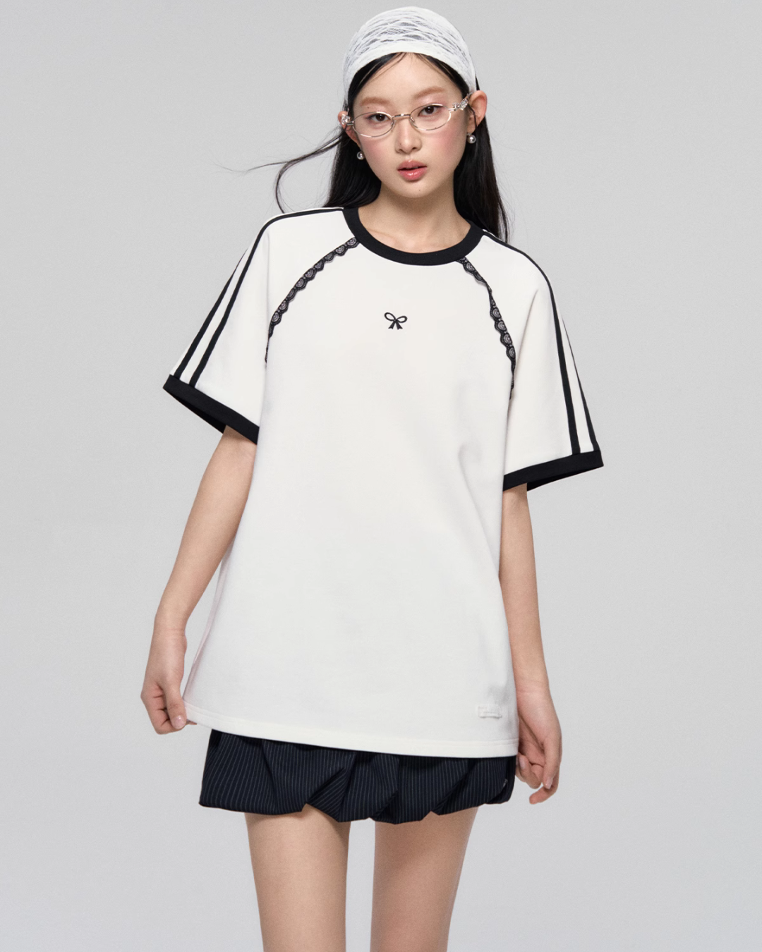 Sideline Race Short Sleeve T-Shirt / Race Tiered Mini Skirt ASG0041