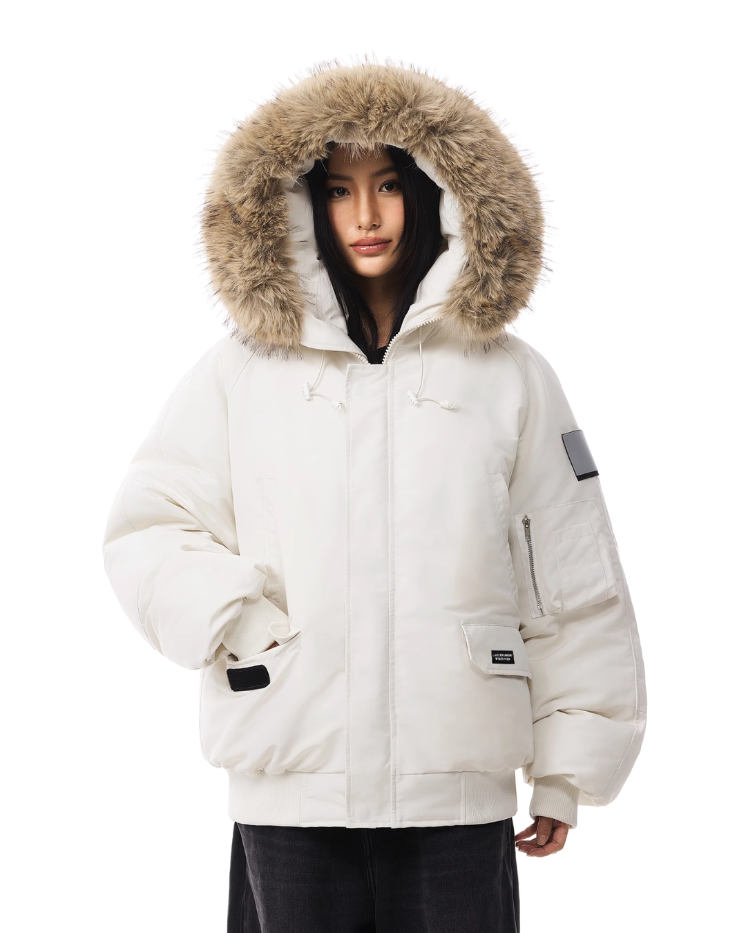 Volume Fur Hood Down Jacket FDR0004