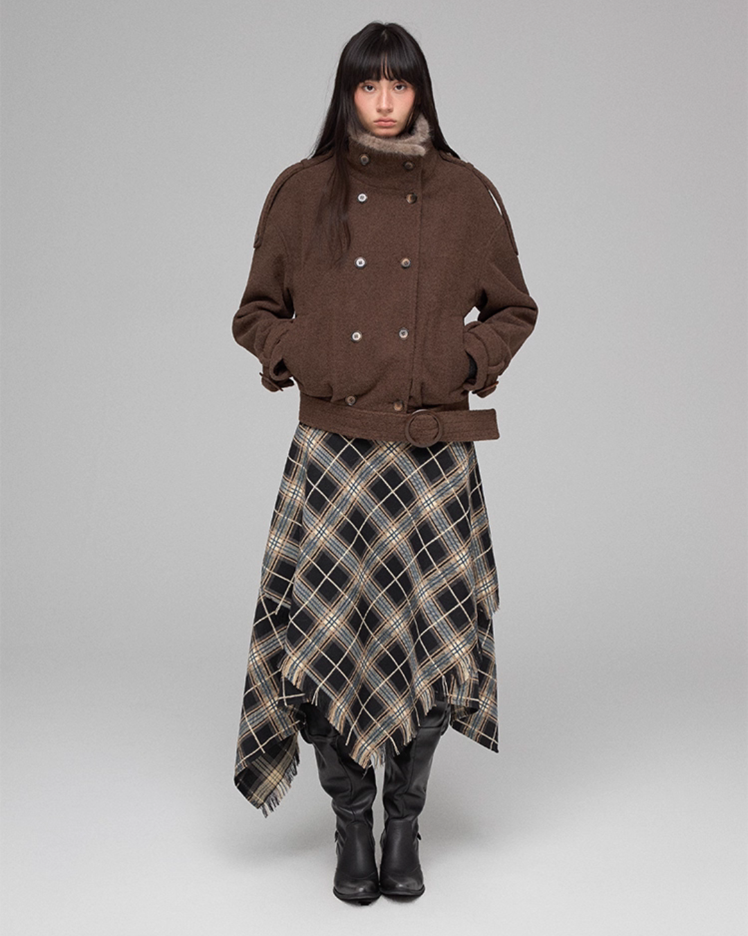 Stand Collar Short Jacket TRK0002