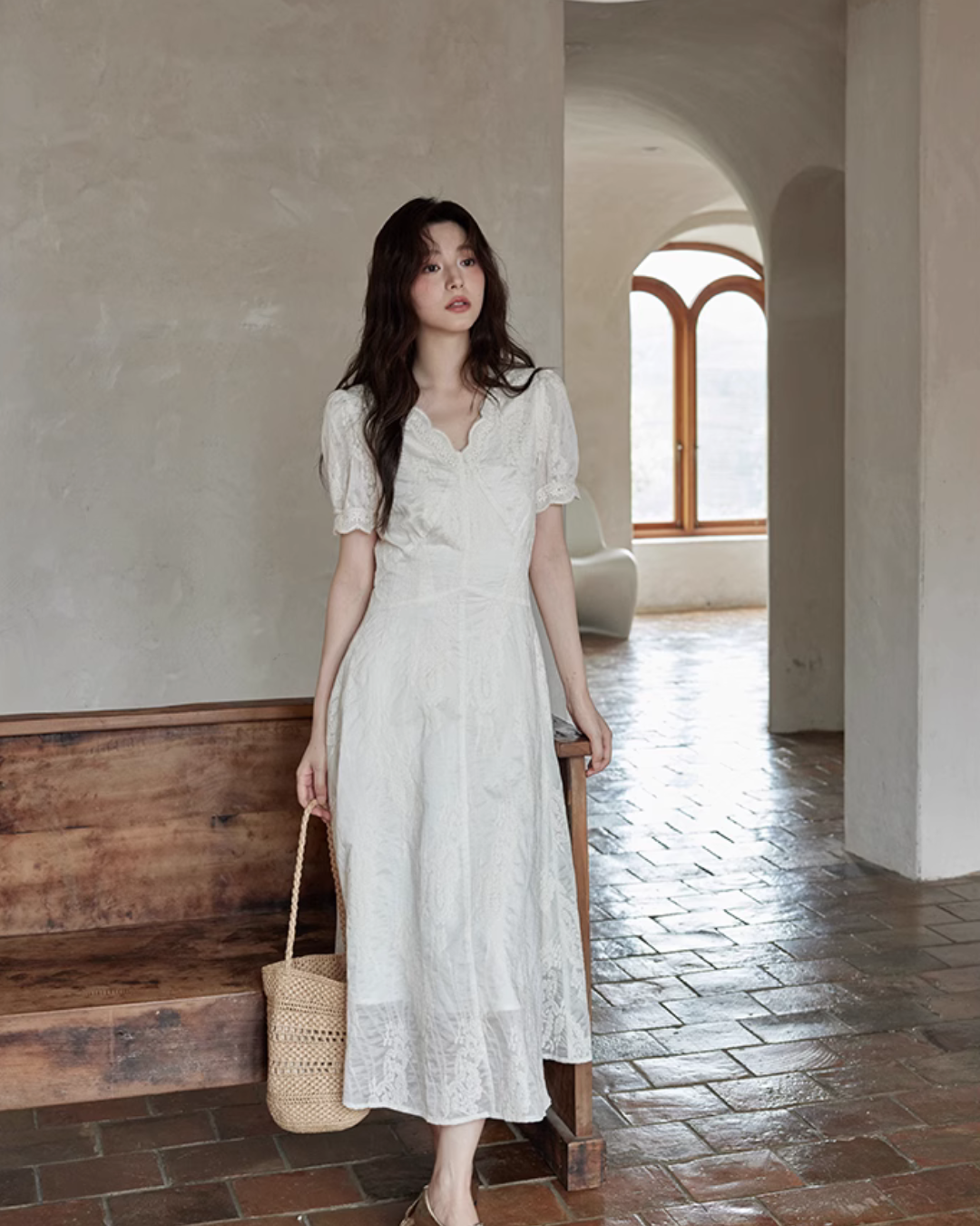 French Lace Long Dress SMS0009