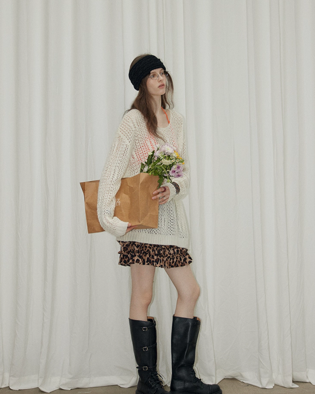 Leopard Frill Mini Skirt RLZ0010