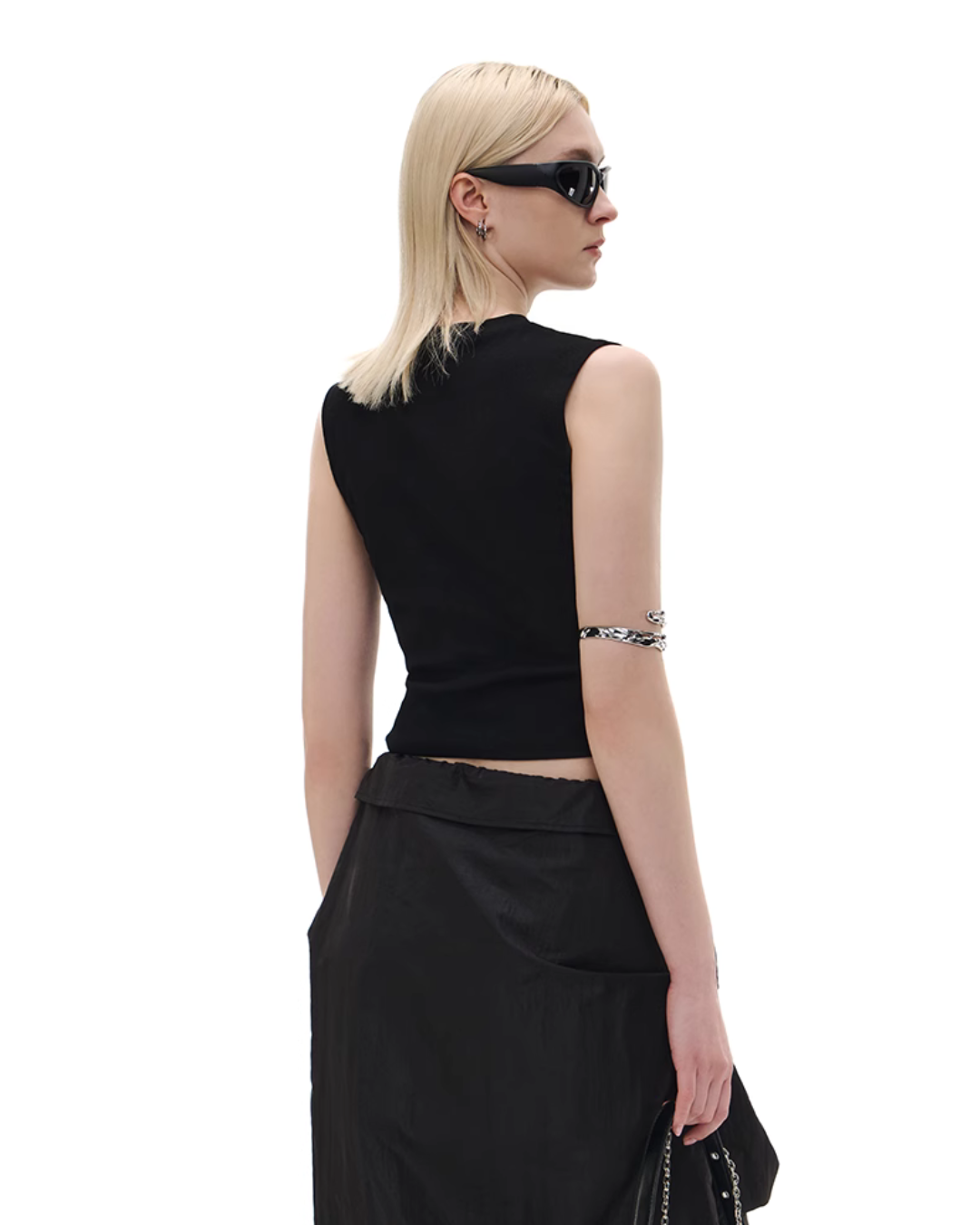 Mock Neck Sleeveless T-Shirt IMX0004
