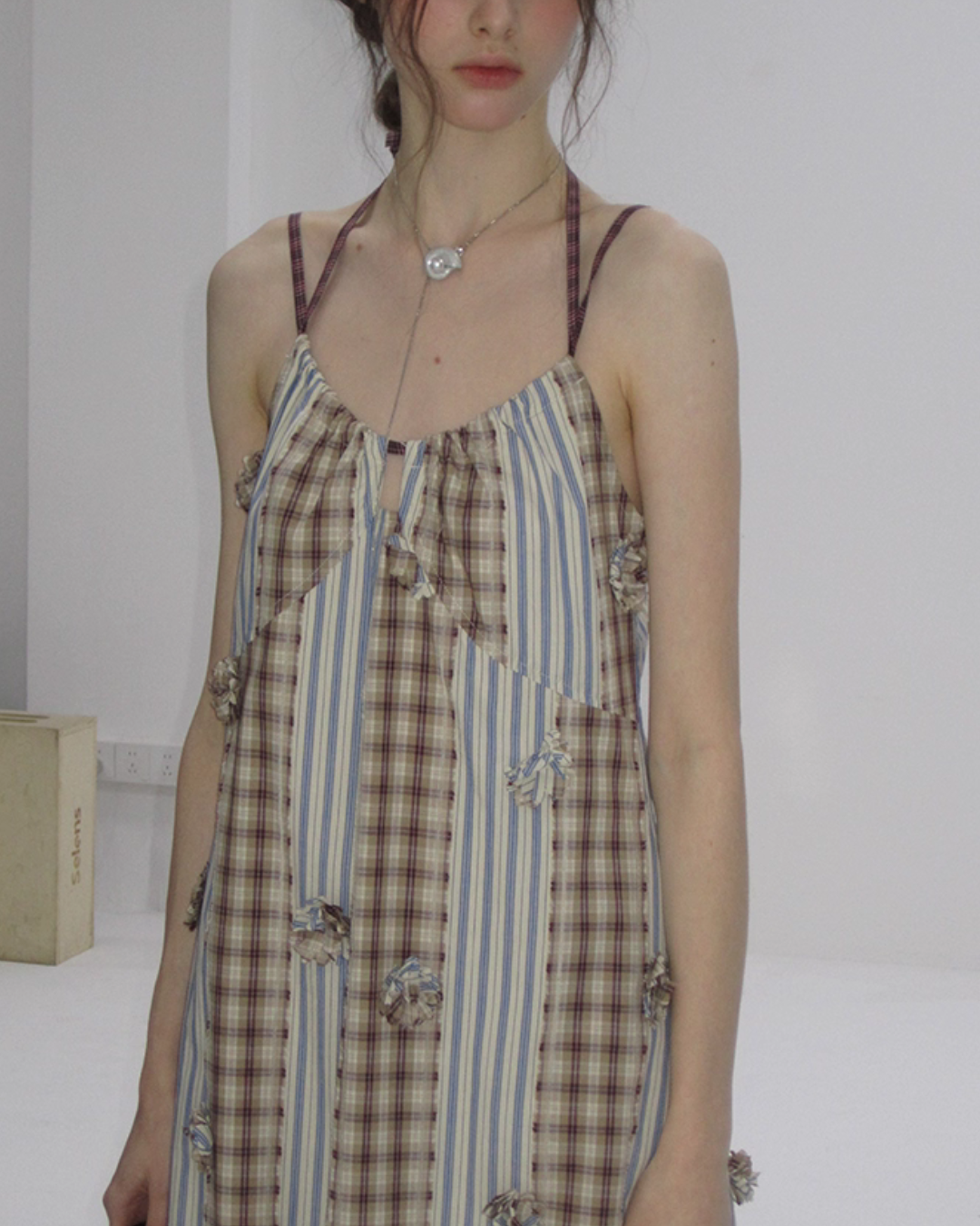 Patchwork Cami Long Dress USY0003