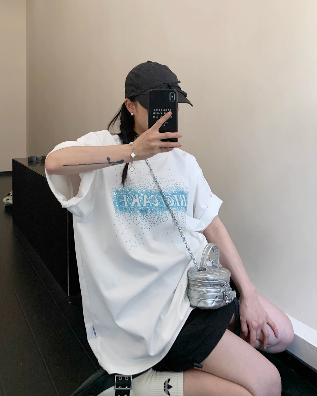 Glitter Logo Short Sleeve T-Shirt YLS0840
