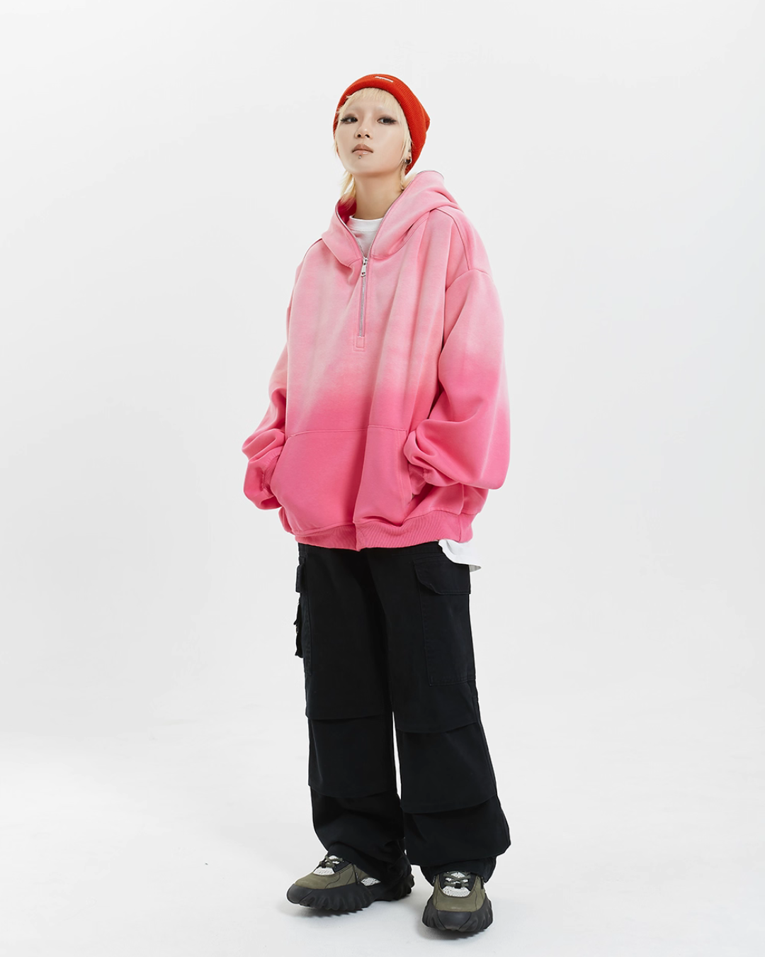 Half Zip Gradient Knit Top MCY0002