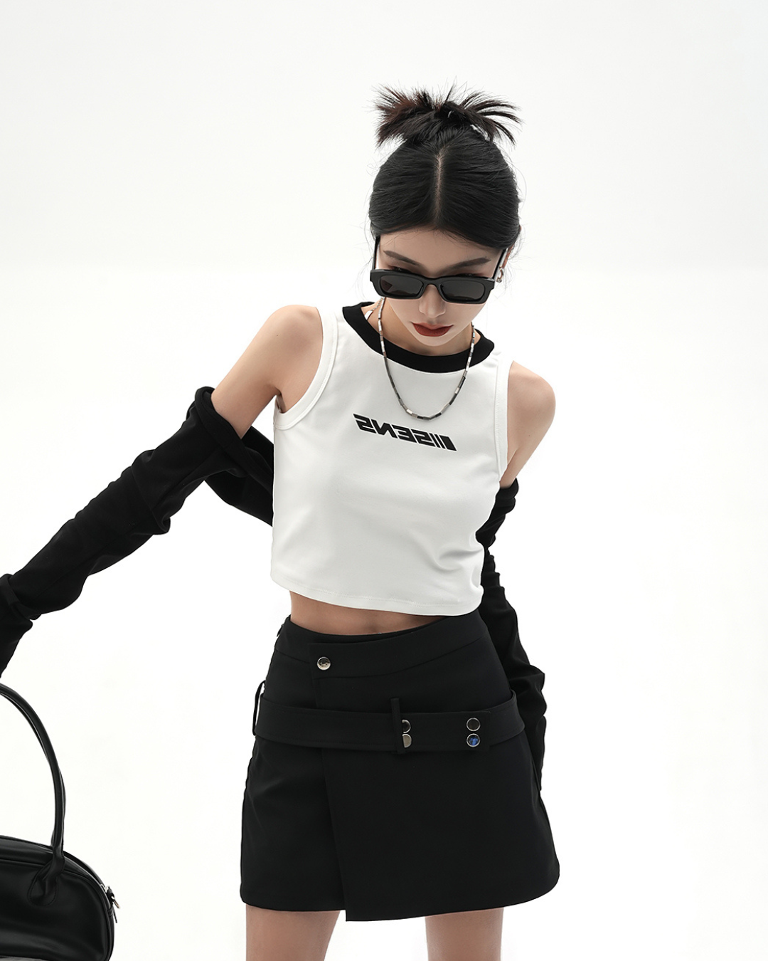 A Line Belt Skirt SRS0015
