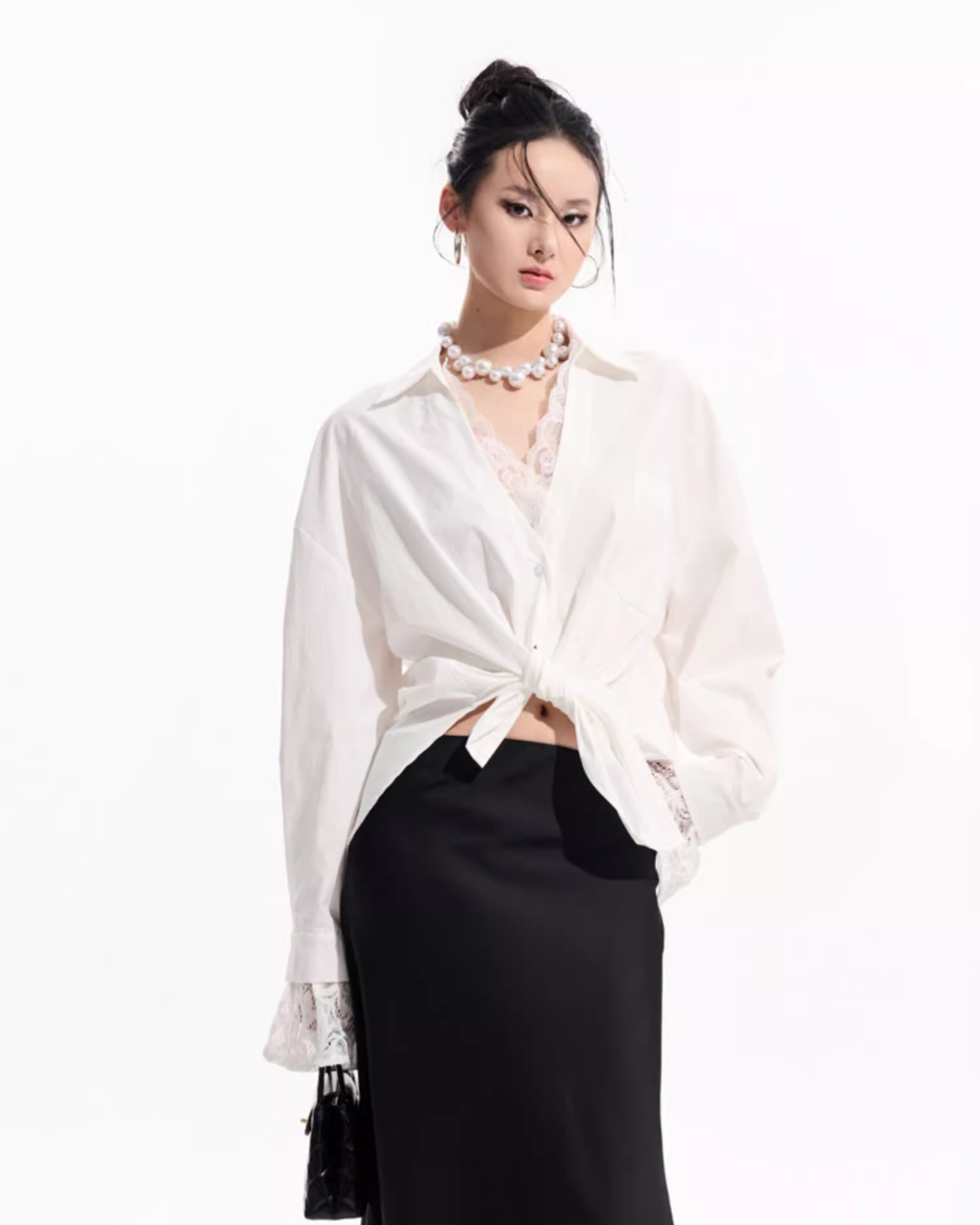 Vintage Lace Two-Piece Shirt / Shirt Skirt TUW0005