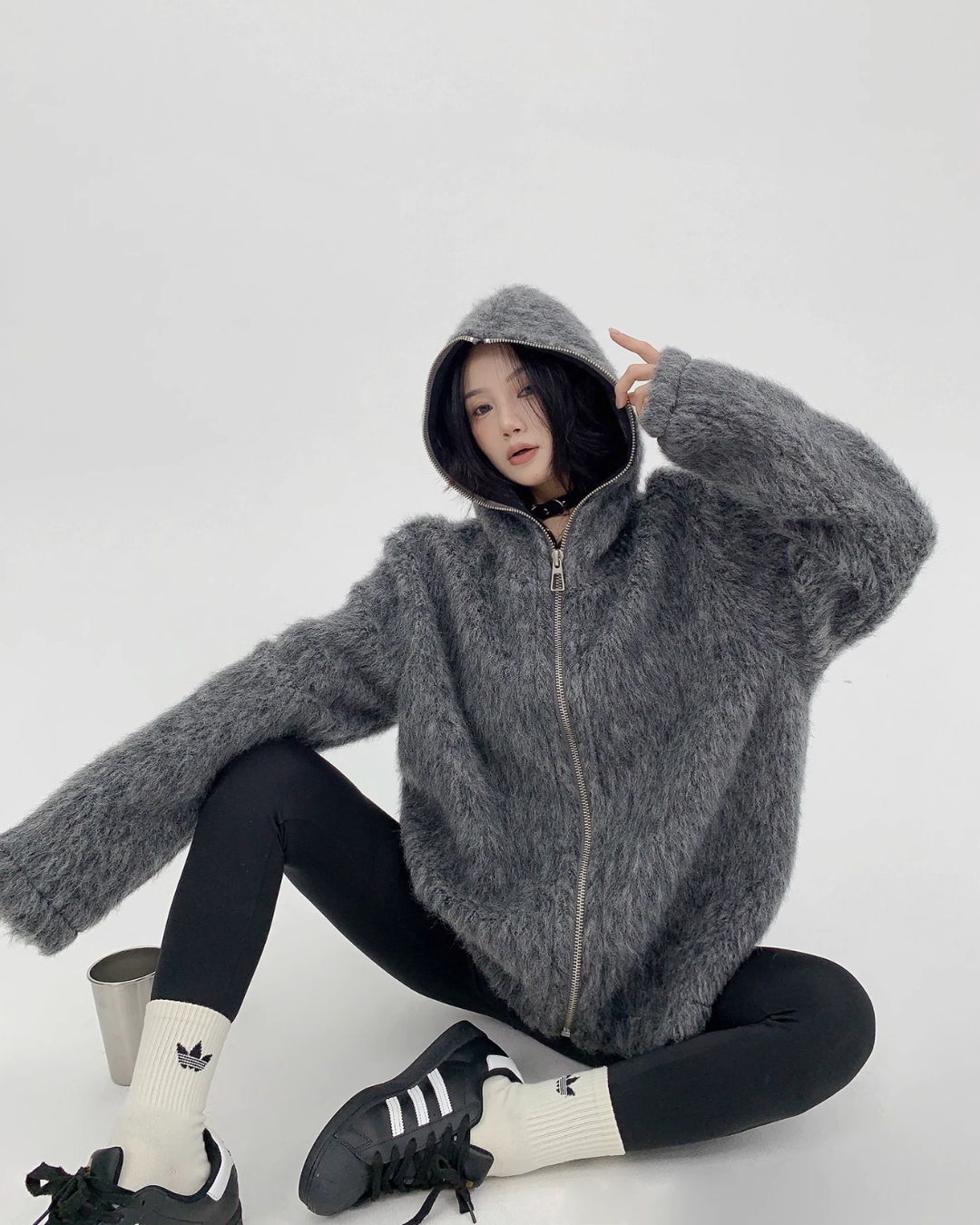 Mohair Hooded Jacket YLS0526