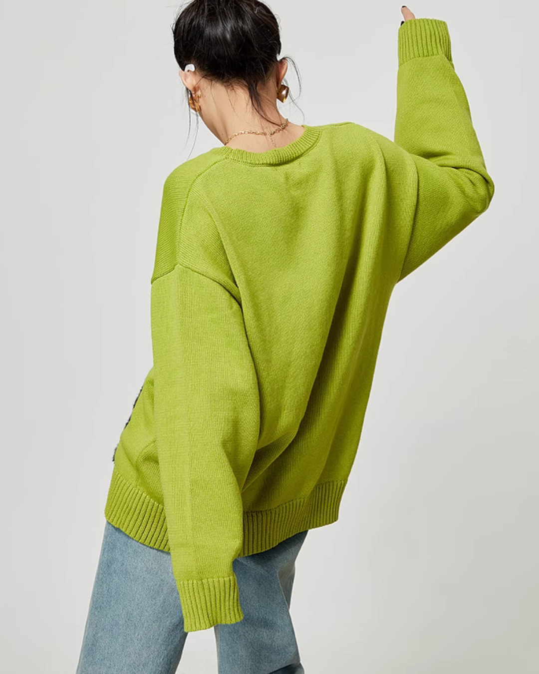 Big Animal Embroidery Knit LLA0352