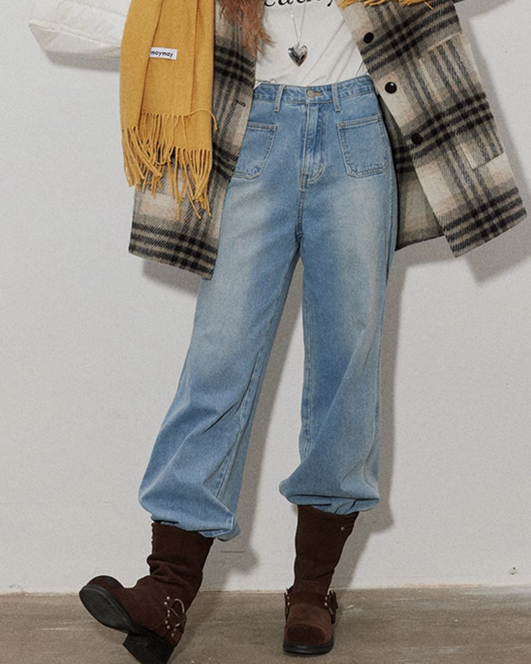 Light Blue Wide Denim Pants LFC0020