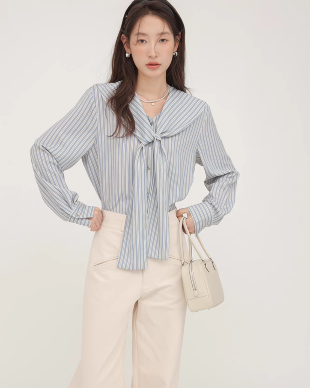 Bowtie Stripe Long Sleeve Shirt CHS0006