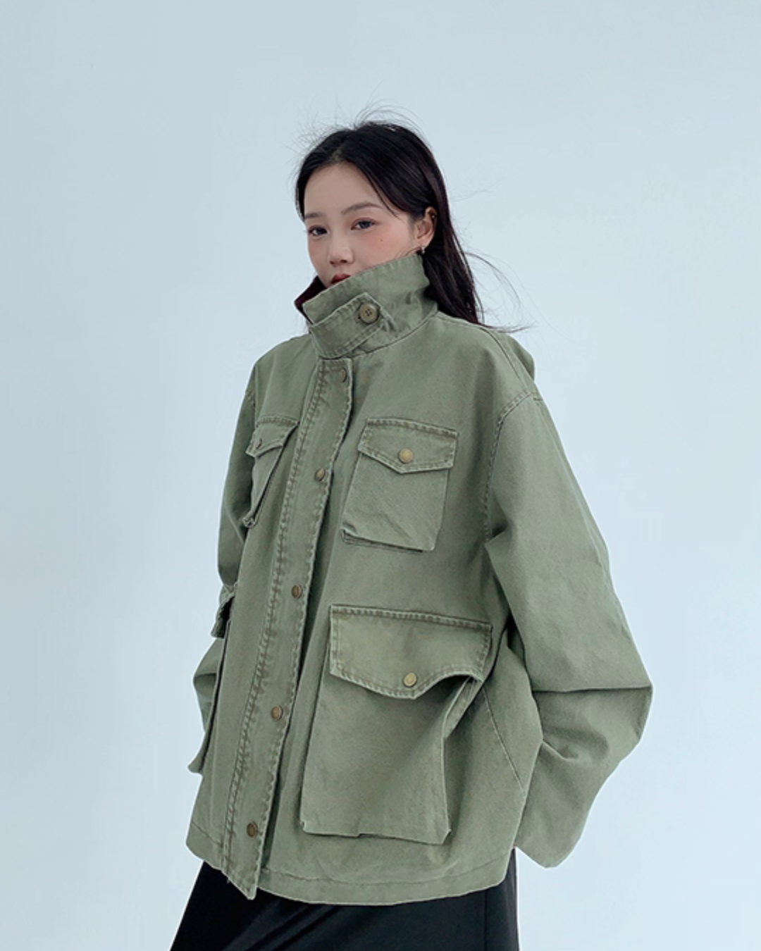 Oversized Military Jacket YLS0911 – AuroraBoutique