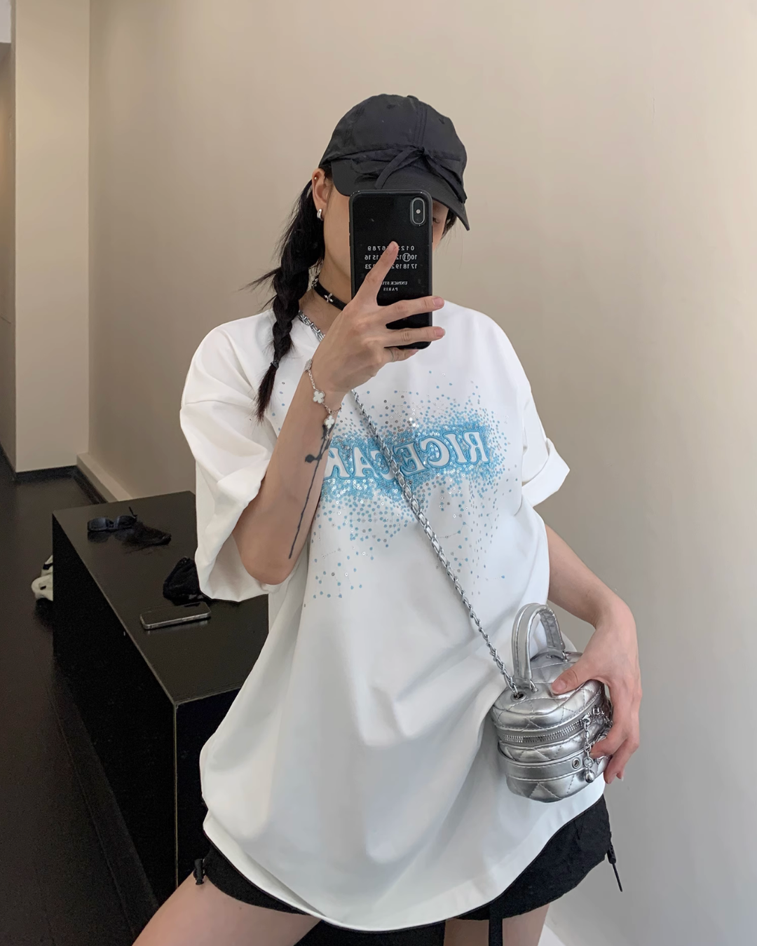 Glitter Logo Short Sleeve T-Shirt YLS0840