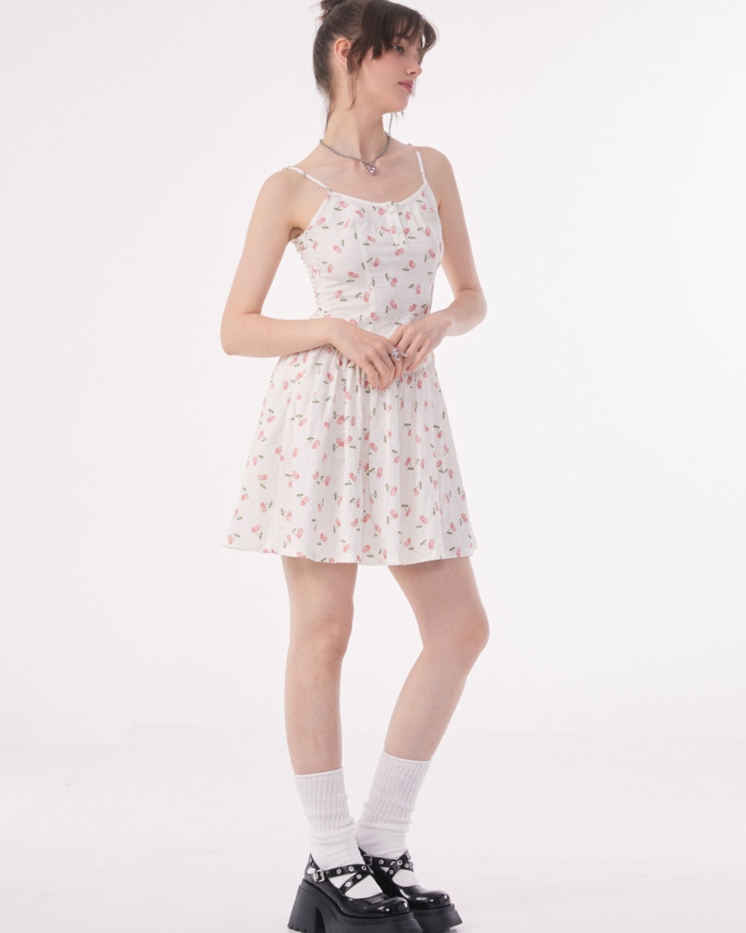 Cherry Flare Camisole Dress ZZF0173