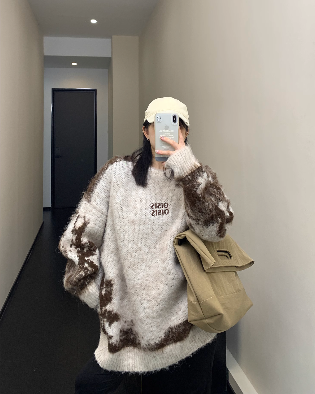 Mohair Marble Knit Tops YLS0610