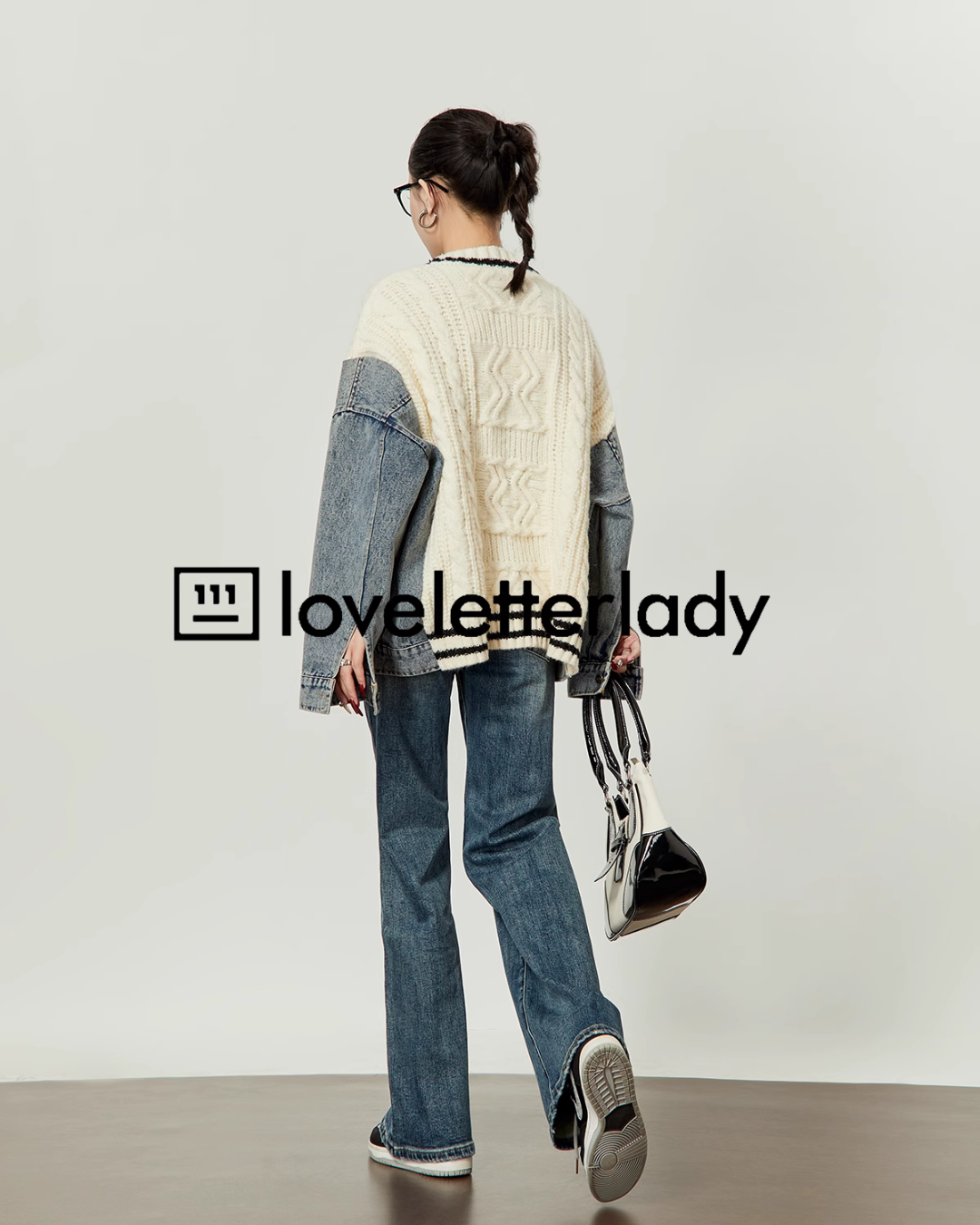 Vintage Stitched Denim Knit Jacket LLA0407