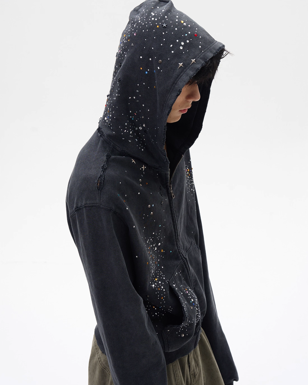 Sequin Compact Zip Hoodie WLS0001
