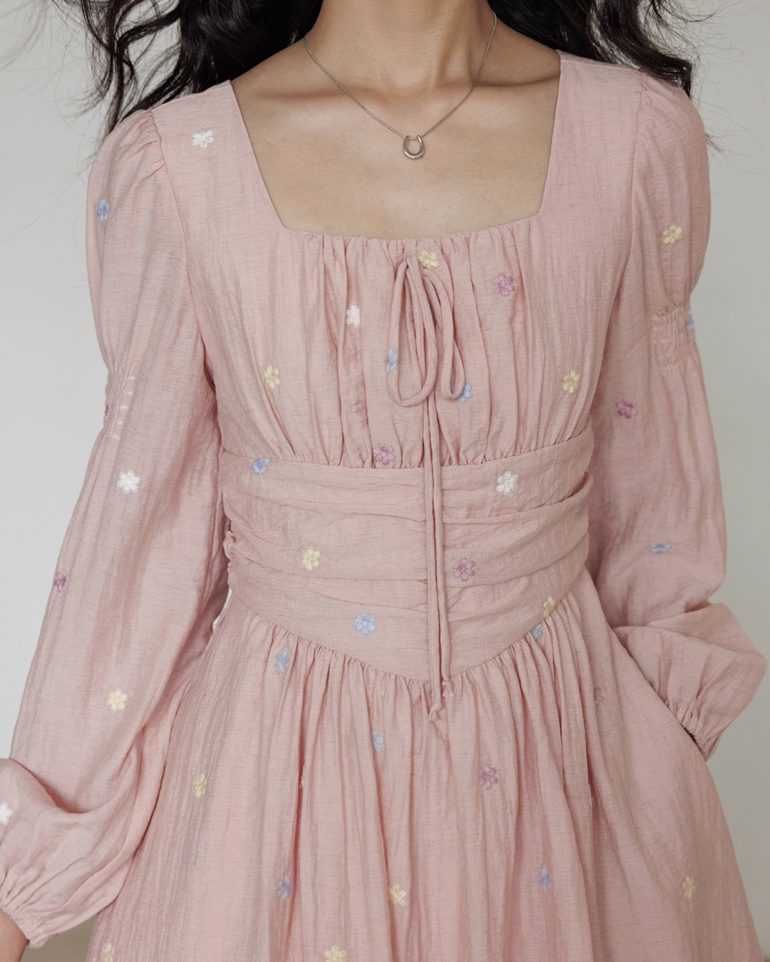 Small Floral Embroidery Dress VAS0154