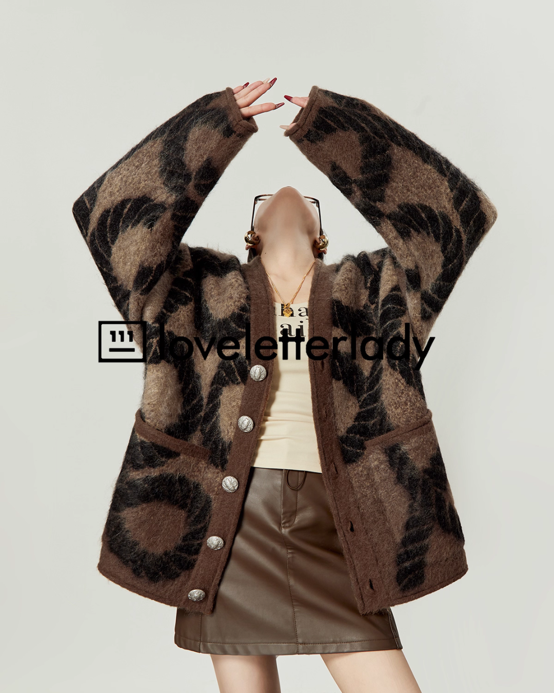 Rope Design Knit Cardigan LLA0520
