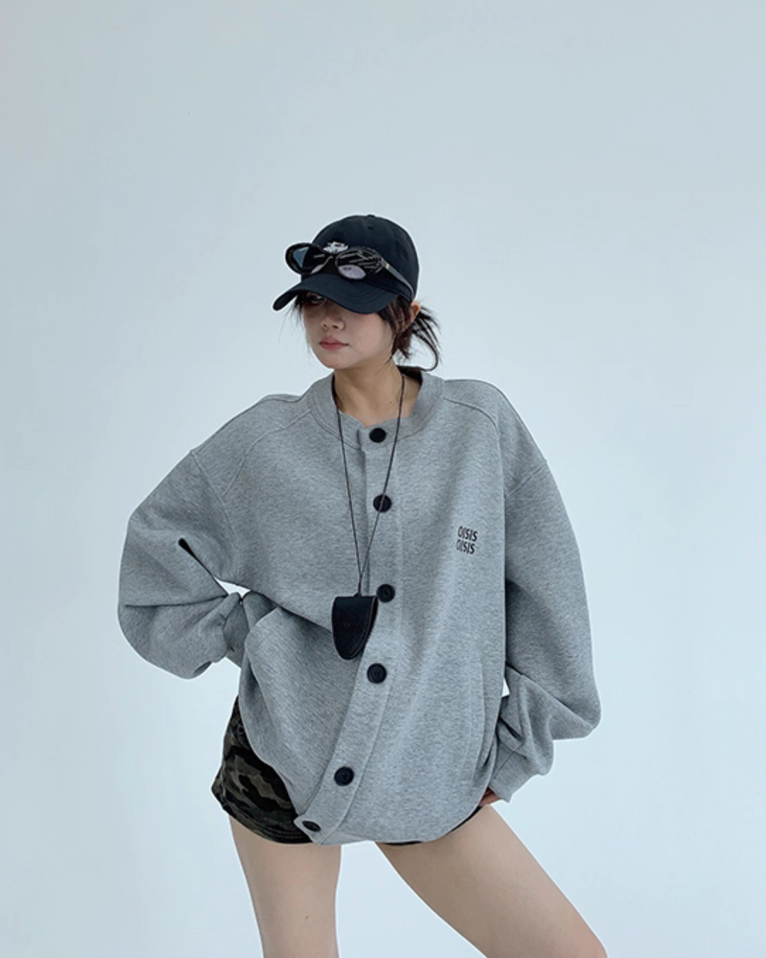 Round Neck Loose Cardigan YLS0891