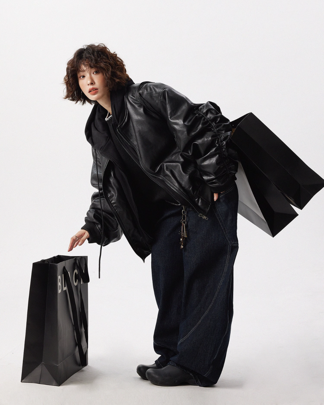 Retro Leather Biker Jacket HGX0021