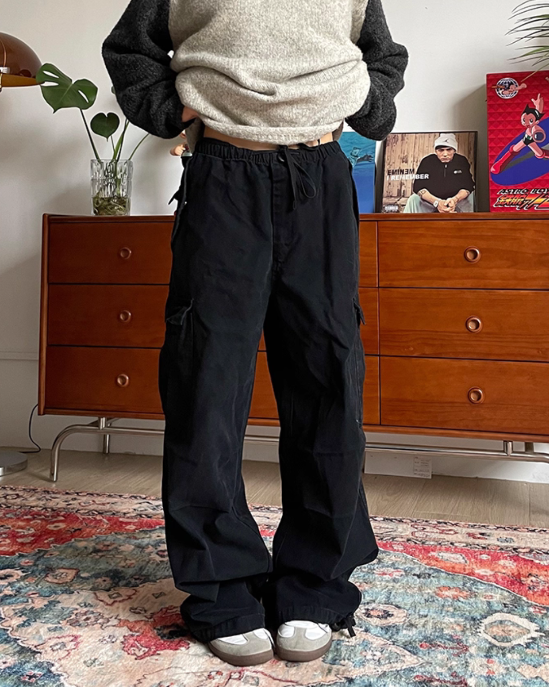 Multi Pocket Washed Work Pants CYE0039