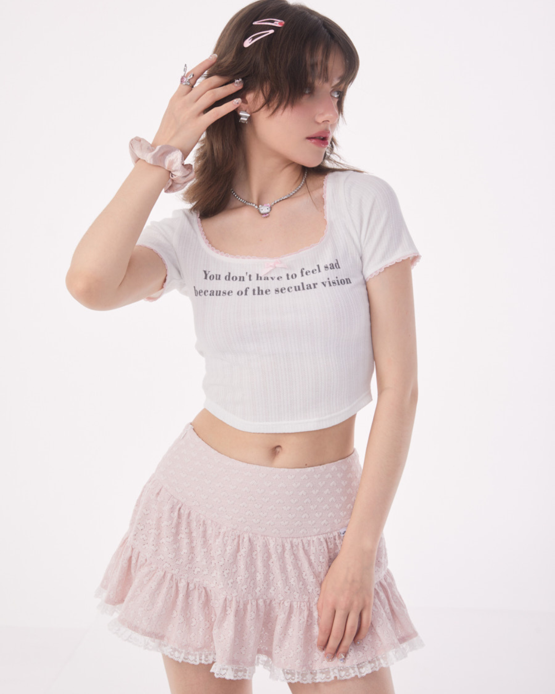 Square Color Short Tops ZZF0180