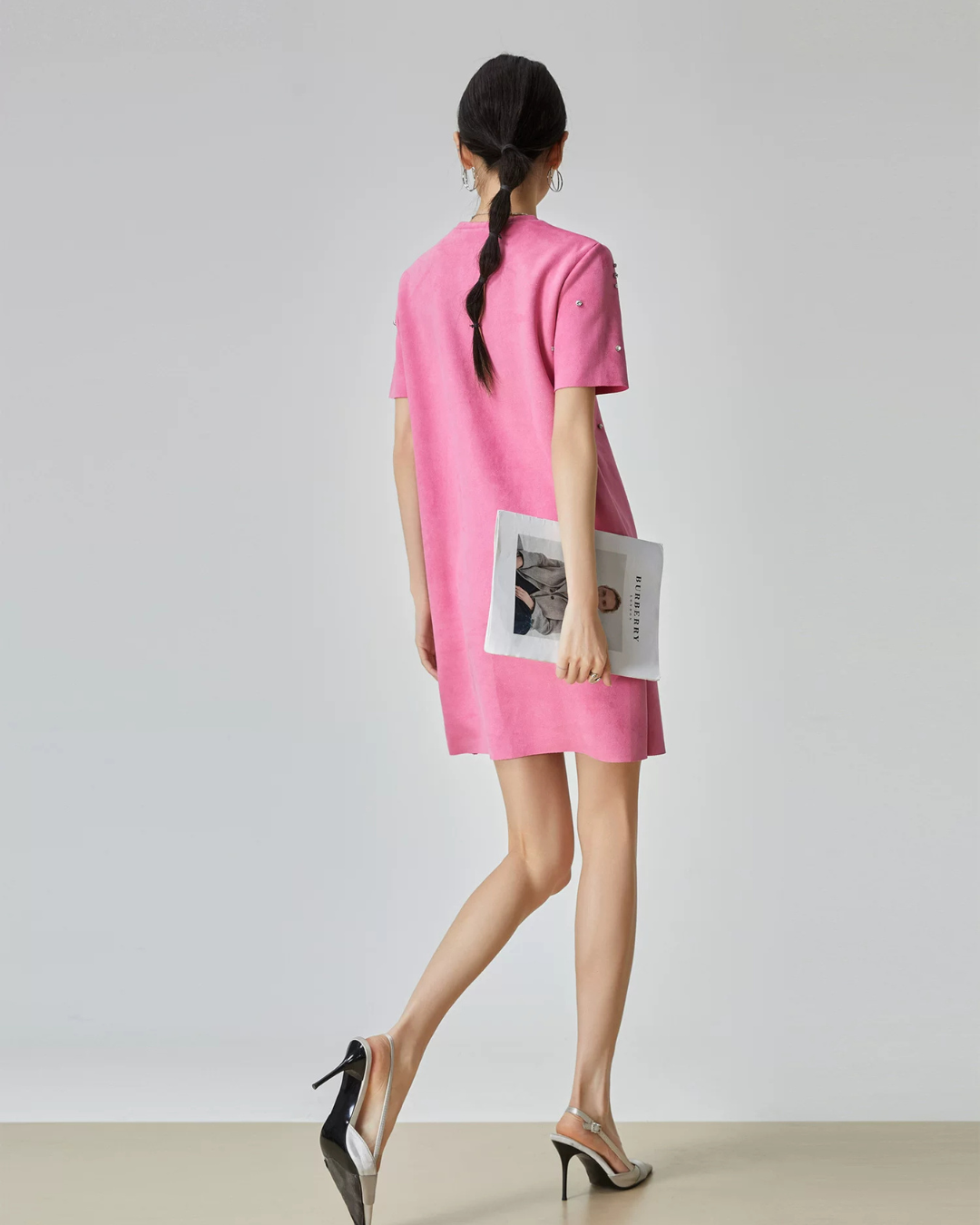 Rhinestone Fake Suede Dress FER0123
