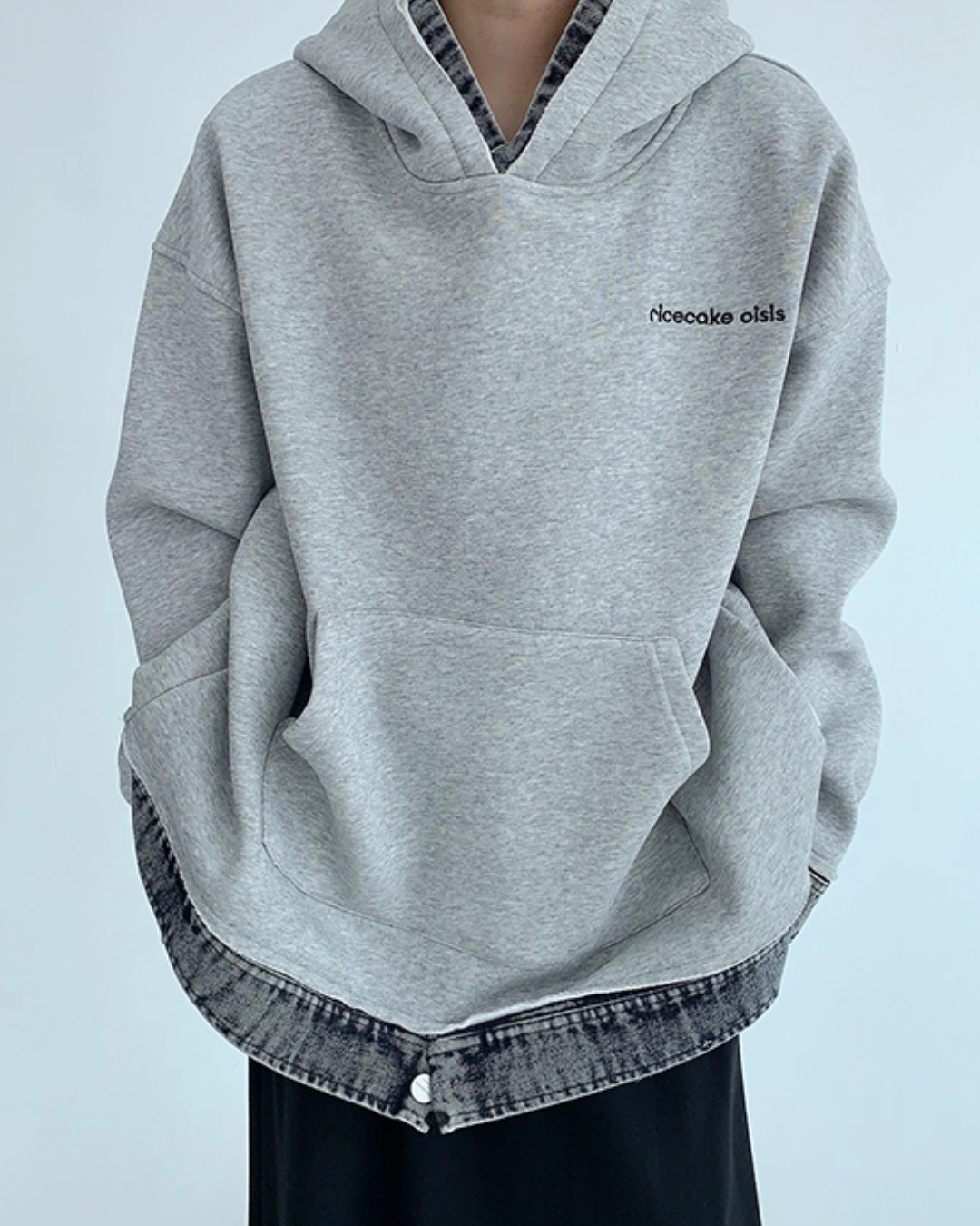 Layered-Style Sweatshirt Hoodie YLS0954