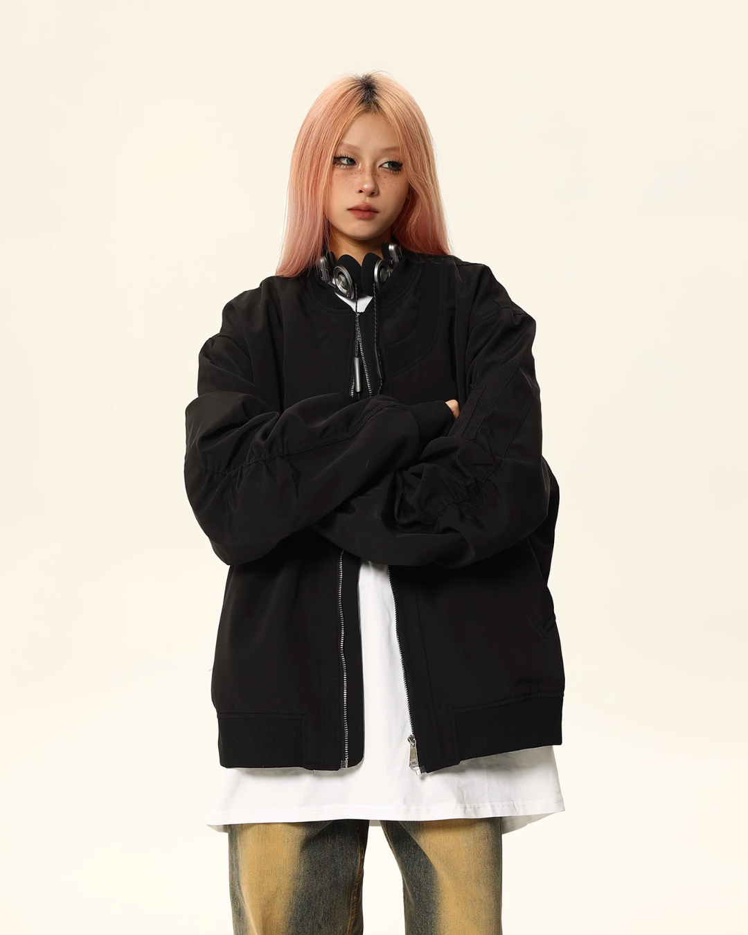 Nylon Oversized MA-1 Jacket WDZ0008