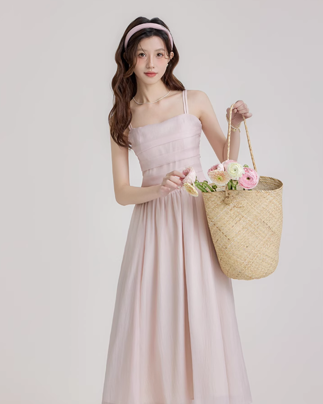 Pastel Pink Camisole Dress LSN0013