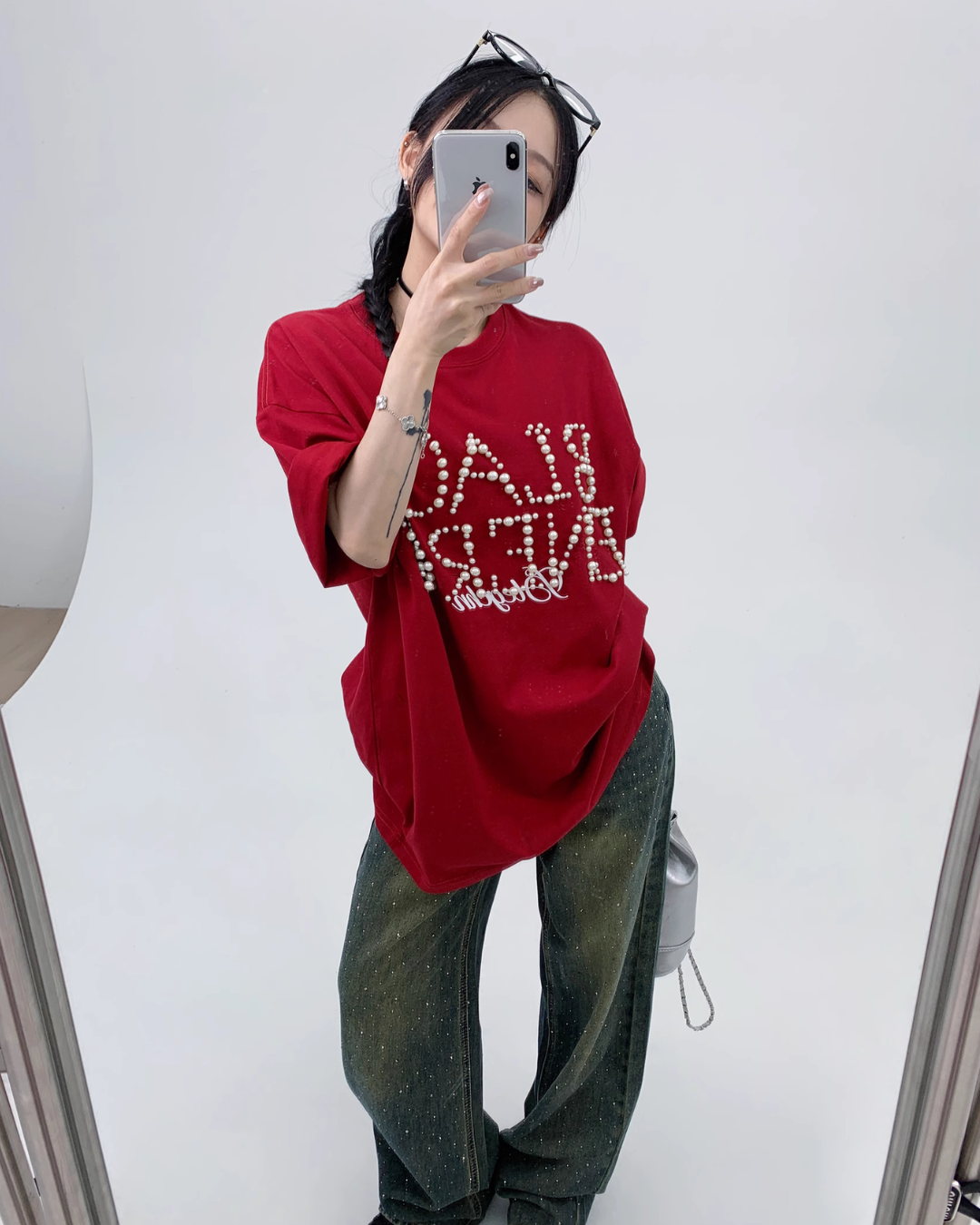 Pearl Logo Loose T-Shirt YLS0257