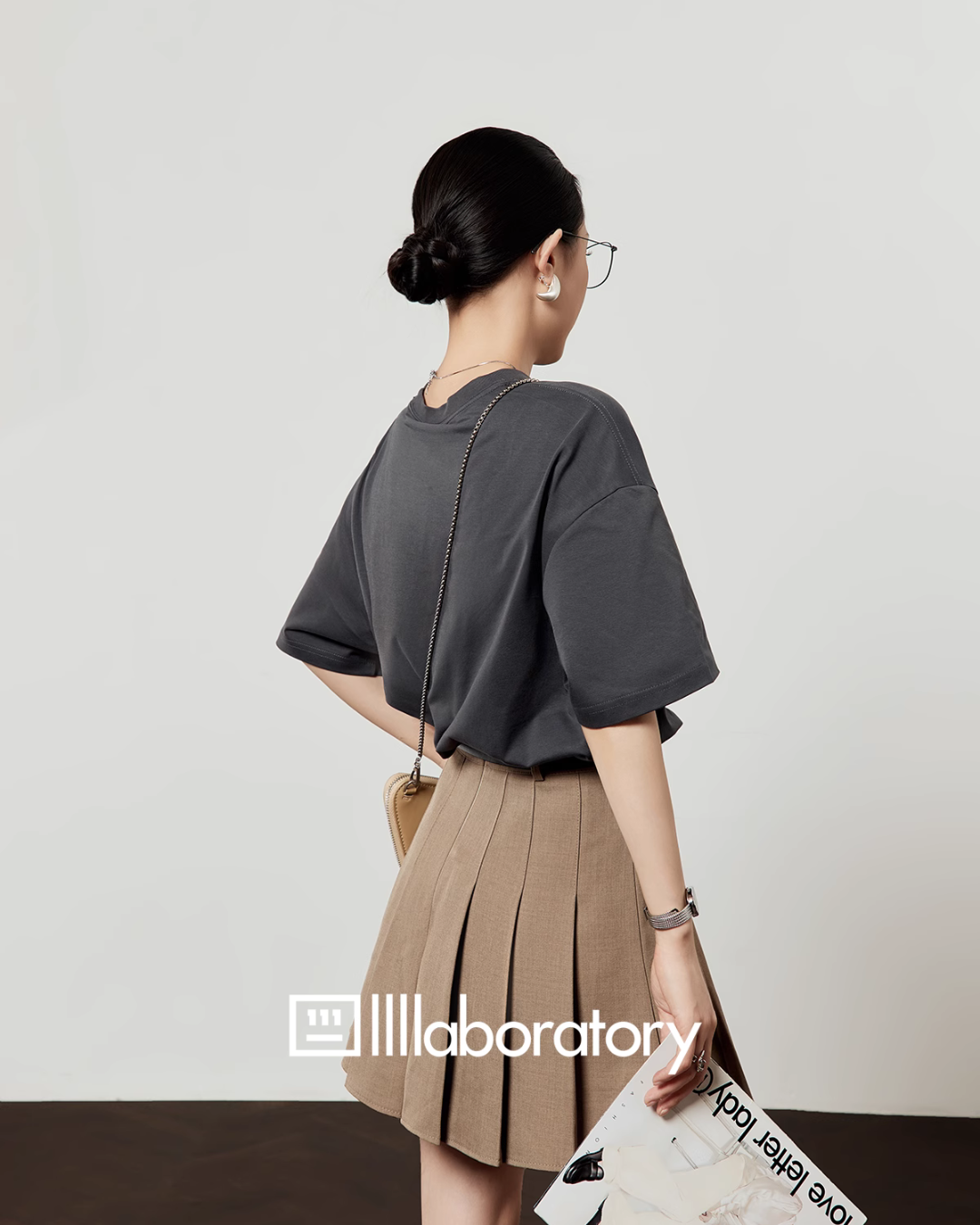 Dark Gray Print T-Shirt LLA0448