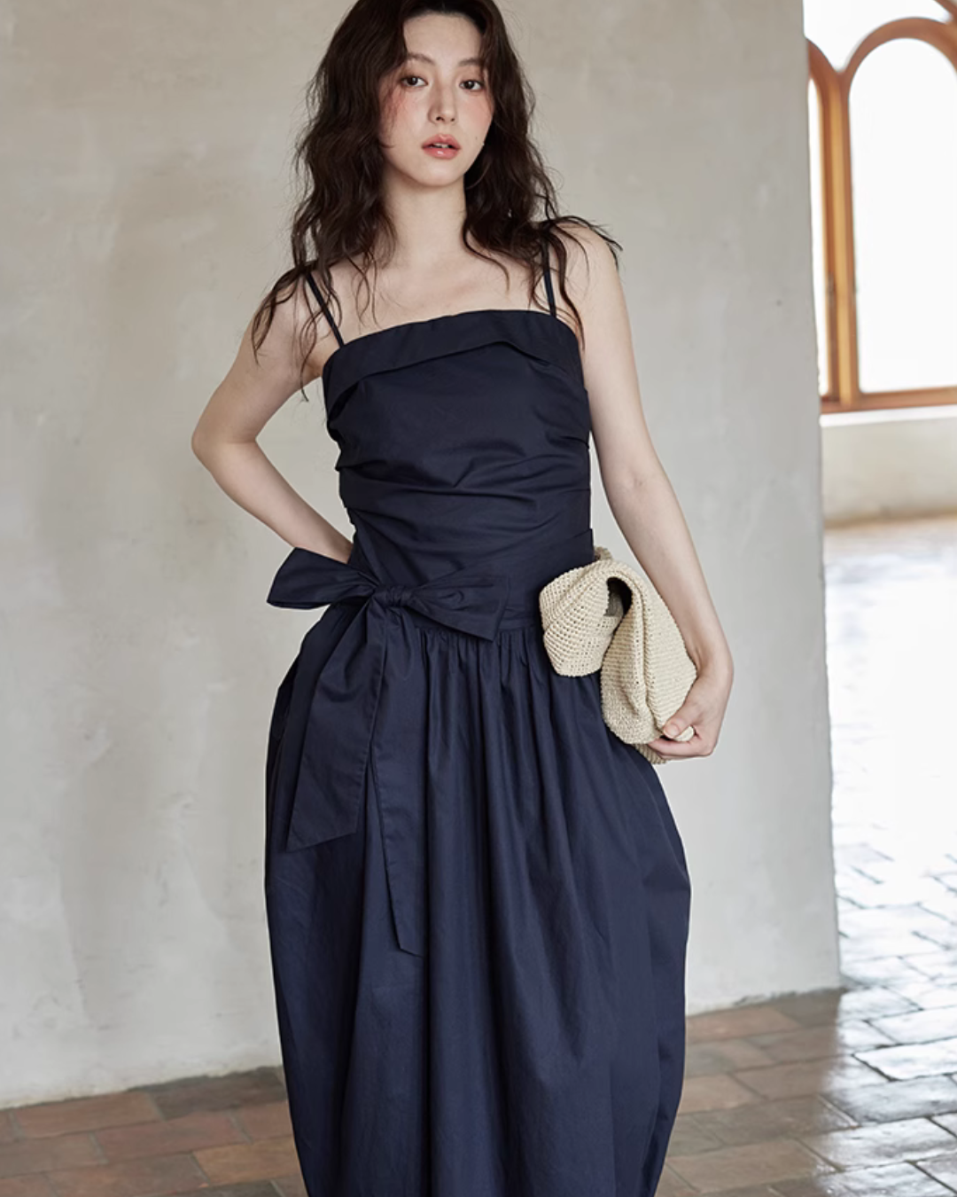 West Ribbon Cotton Dress SMS0003