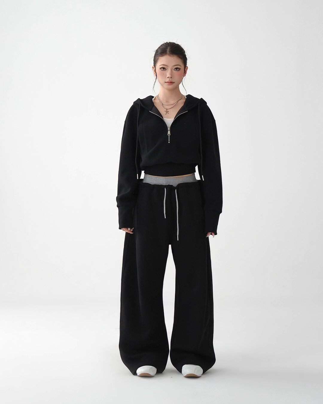 Half Zip Hoodie / Wide Sweatpants ACS0285