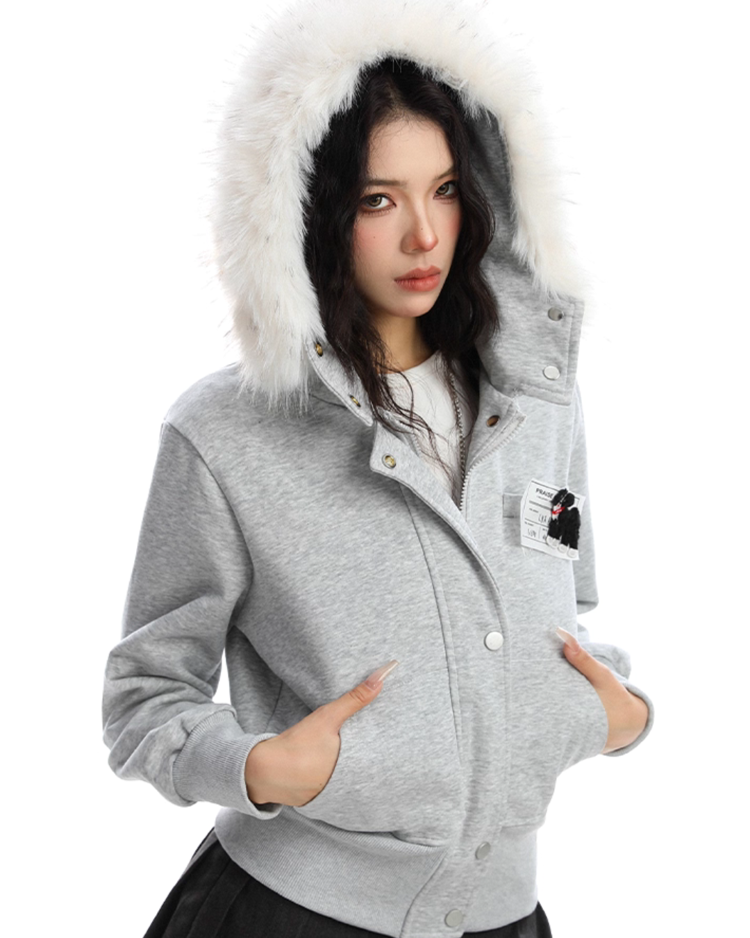 Fur Hood Camouflage Jacket BGS0016