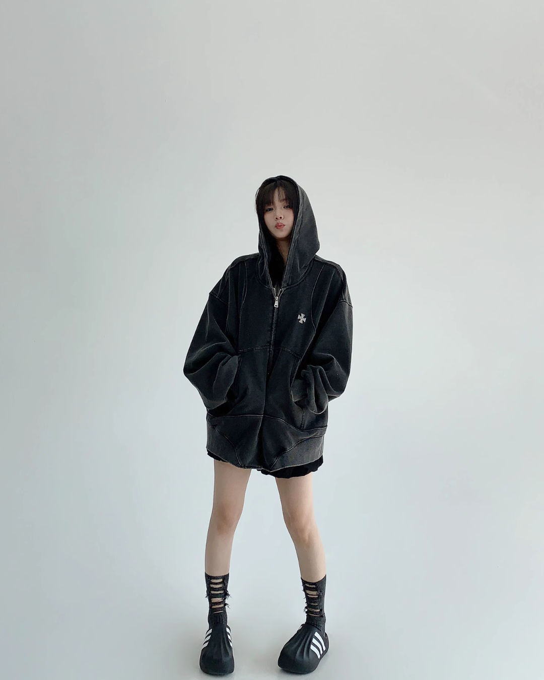 Double Zip Hooded Jacket YLS0803