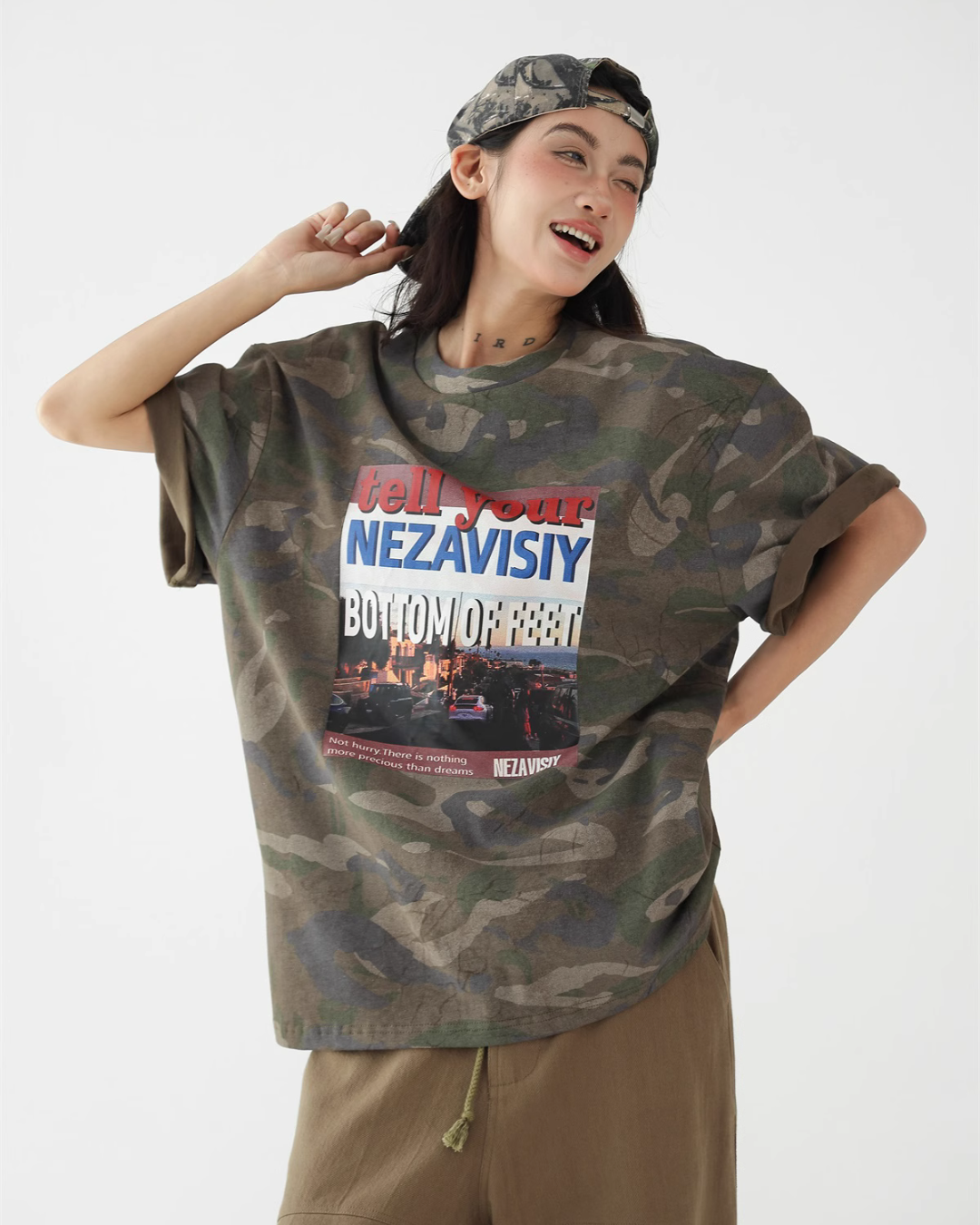 Retro Camouflage Short Sleeve T-Shirt ACS0252
