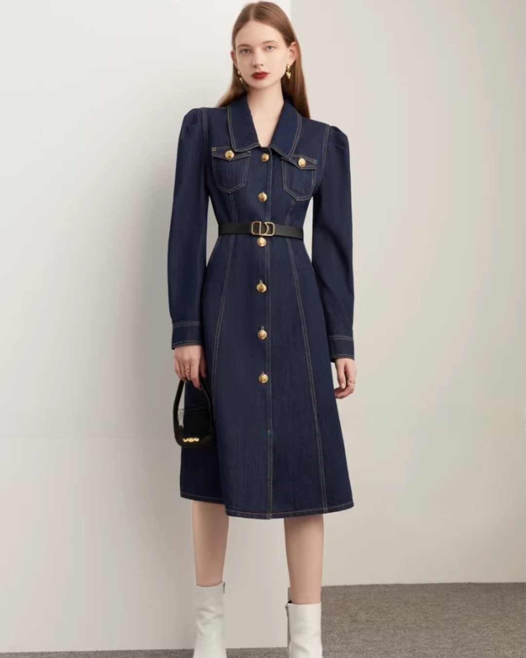 Vintage Slim-Fit Denim Dress DPY0081