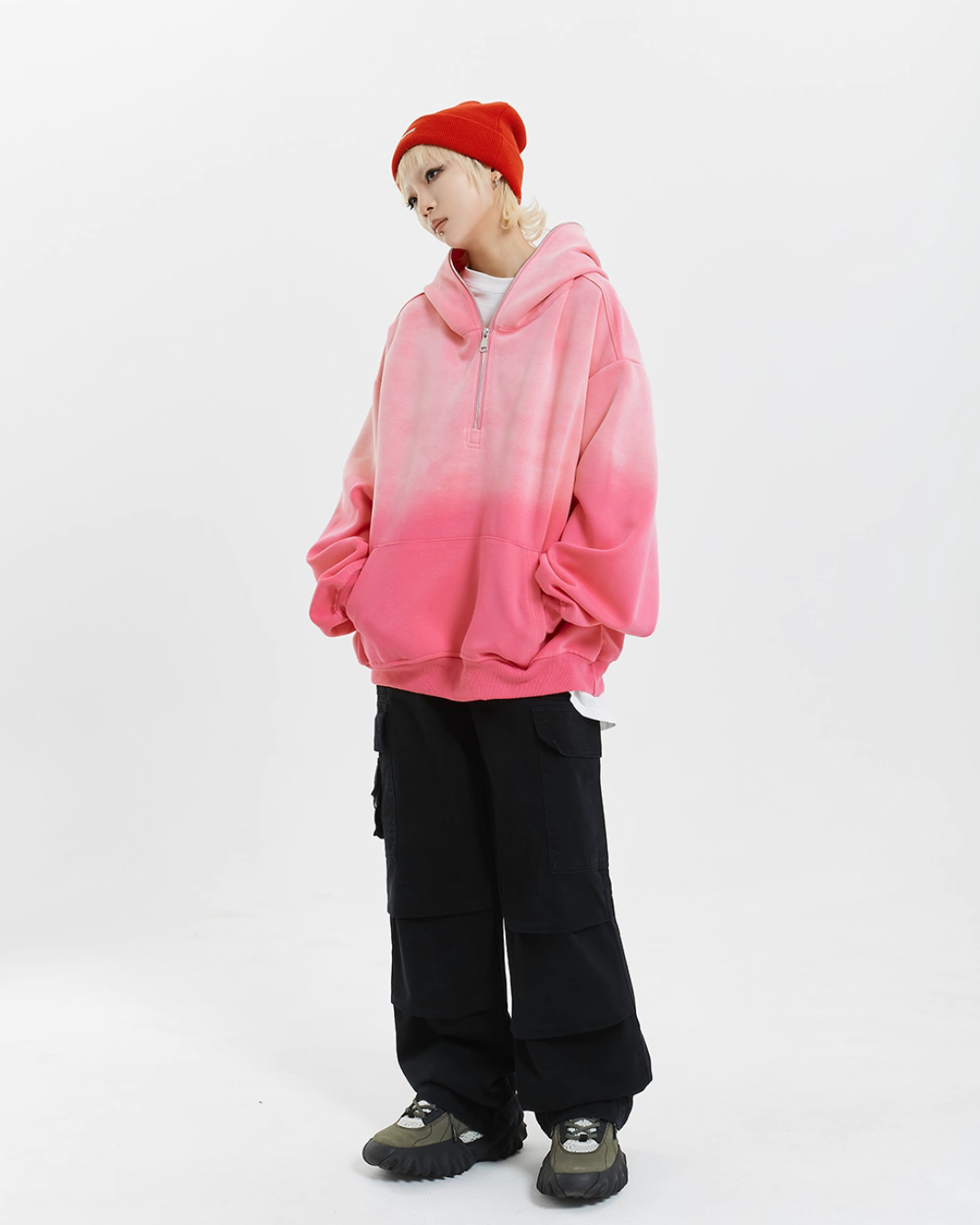Half Zip Gradient Knit Top MCY0002