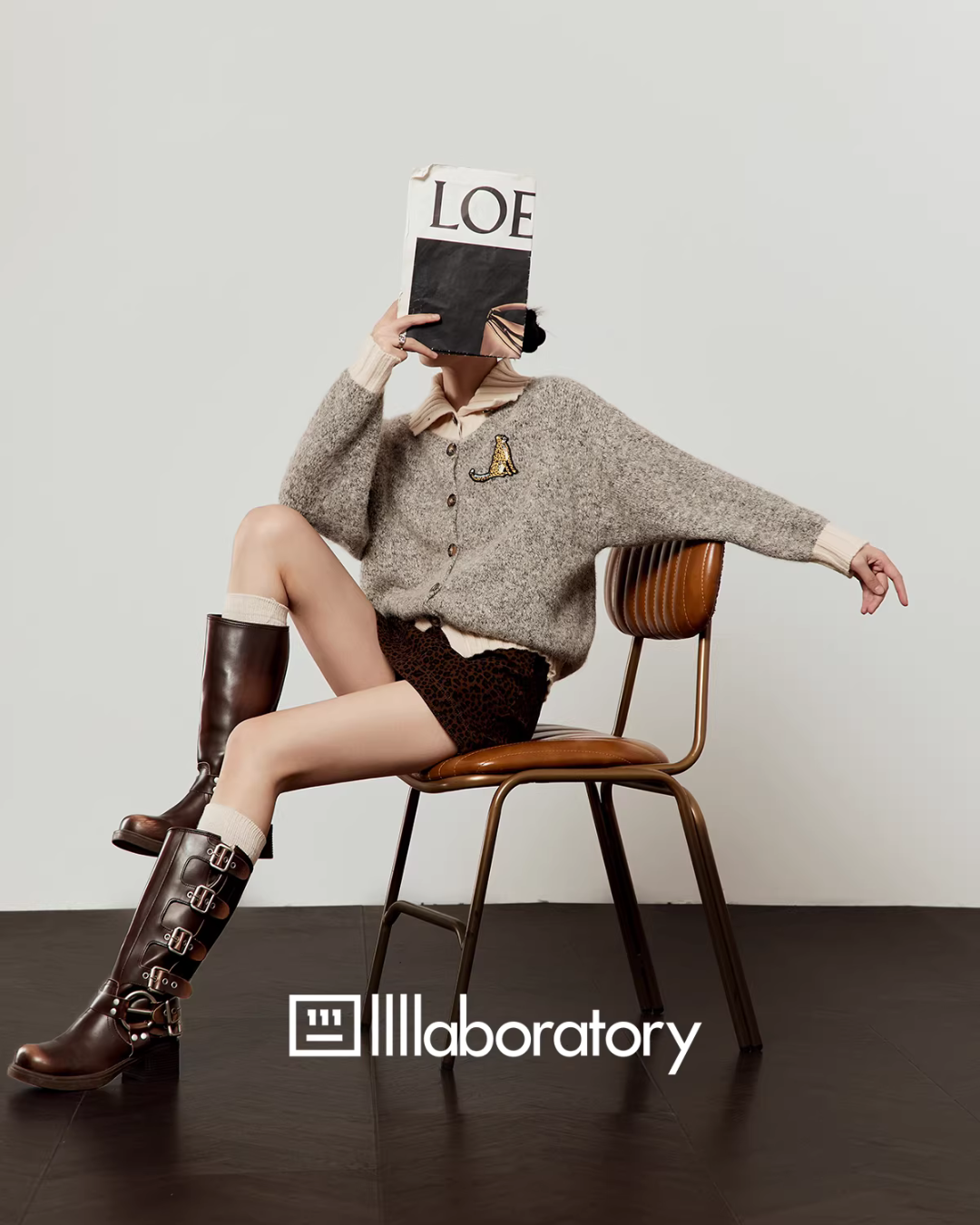 Layered-Style Knit Cardigan LLA0625