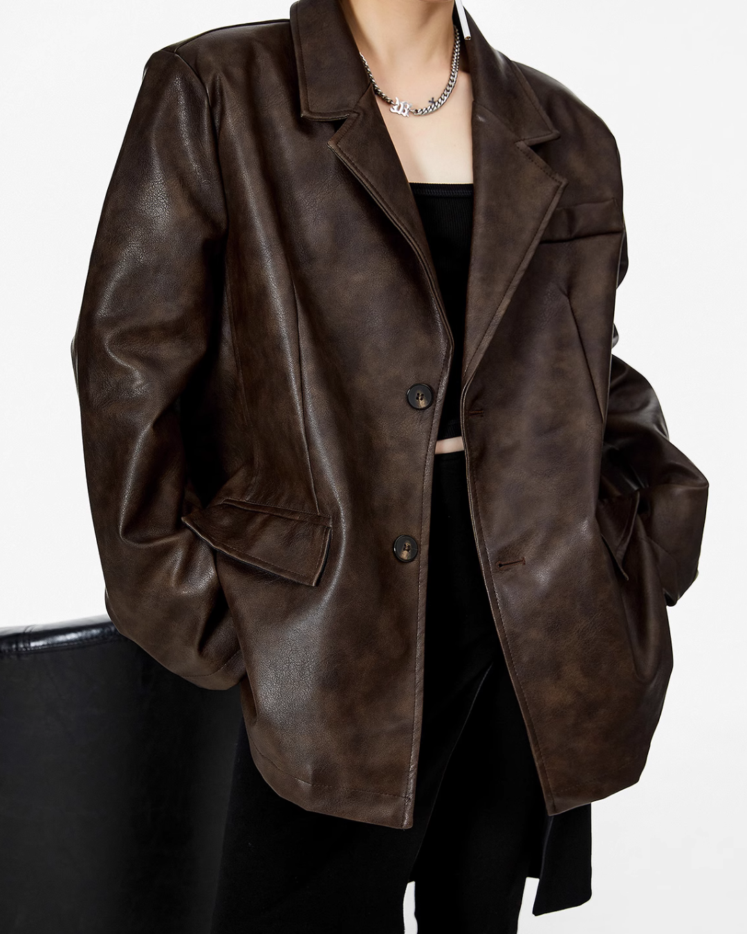 Vintage Leather Jacket ICM0066