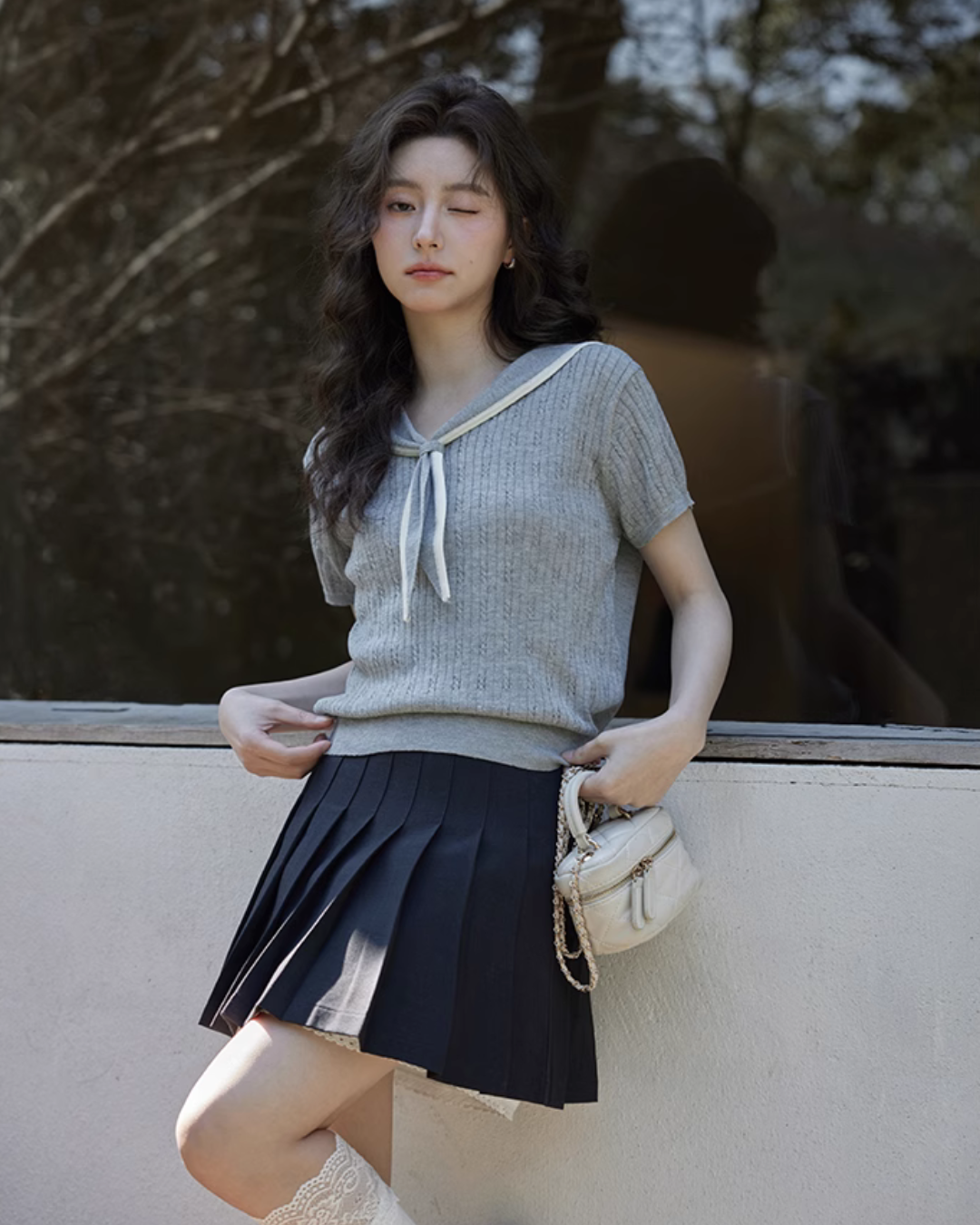 Sailor Collar Knit Top SMS0006