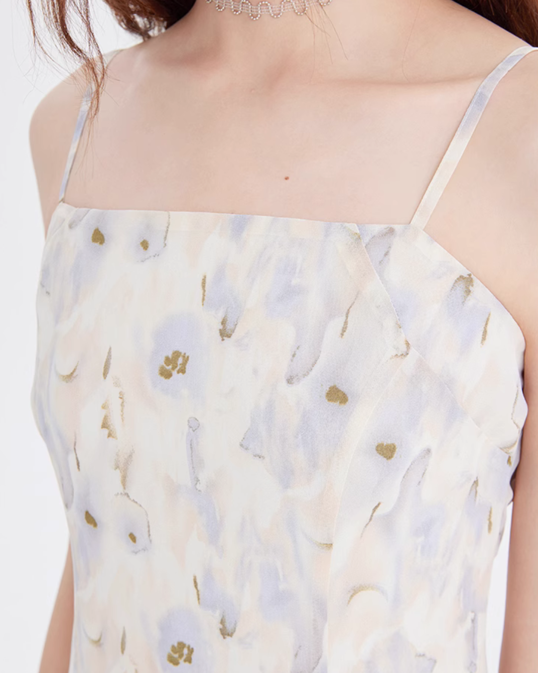 Sheer Floral Camisole Dress LSN0012