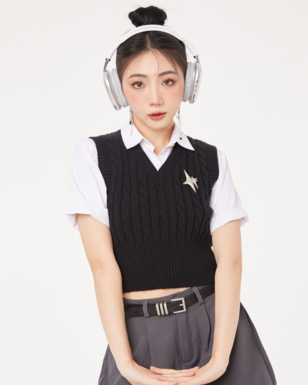 Korean Jacquard Knit Vest SPY0022