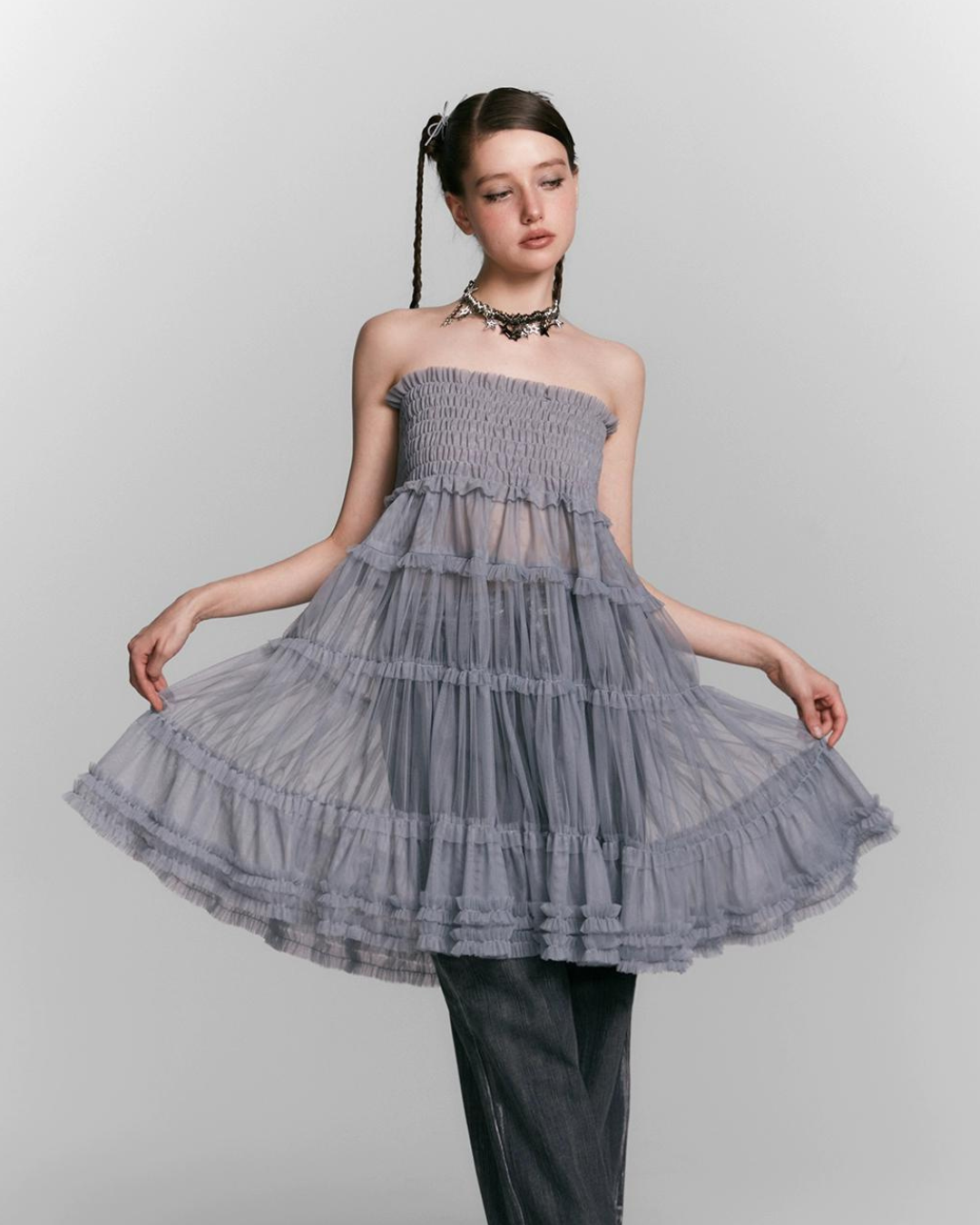 Volume Long Tulle Skirt SAP0005