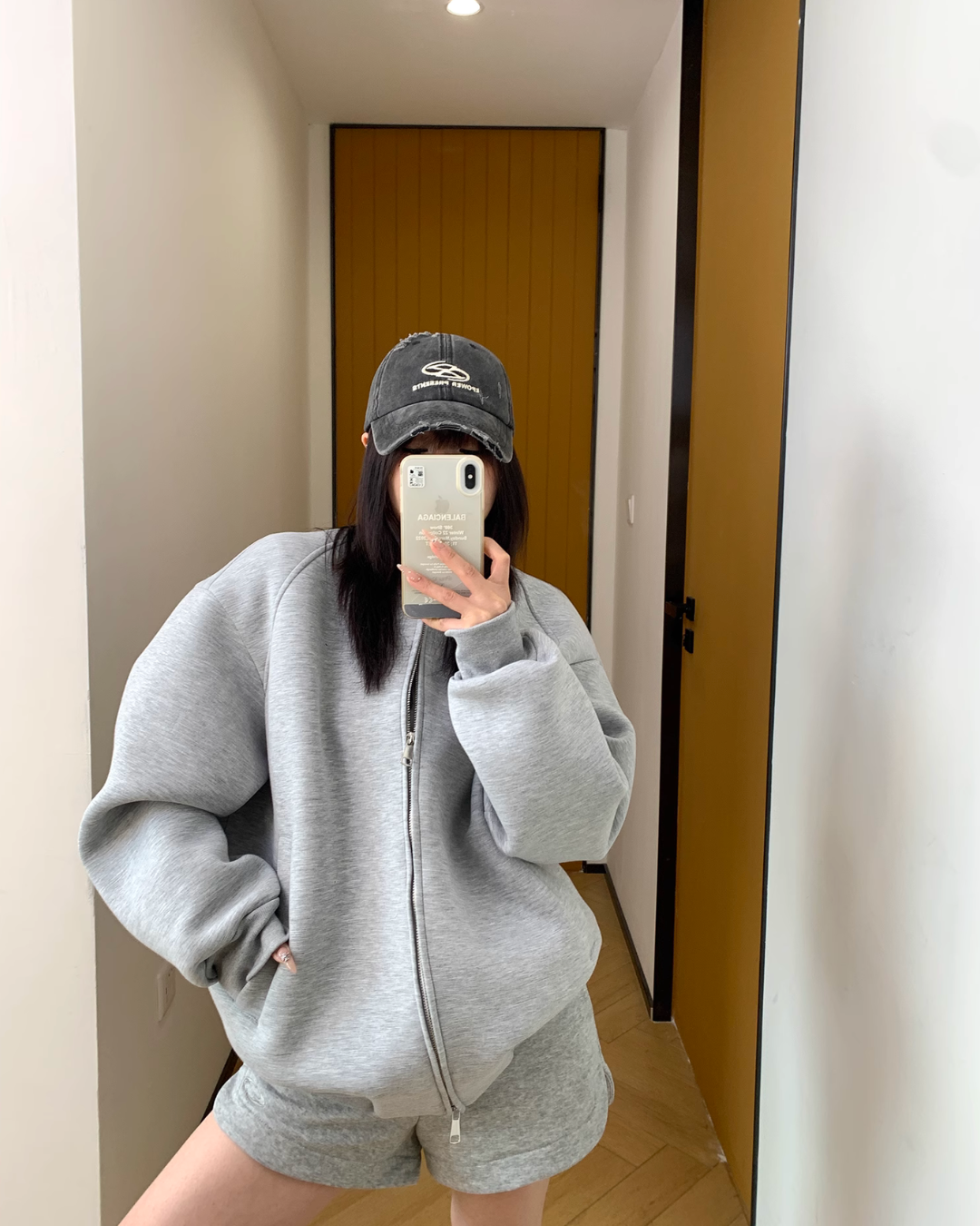 No Collar Zip Sweat Jacket YLS0833