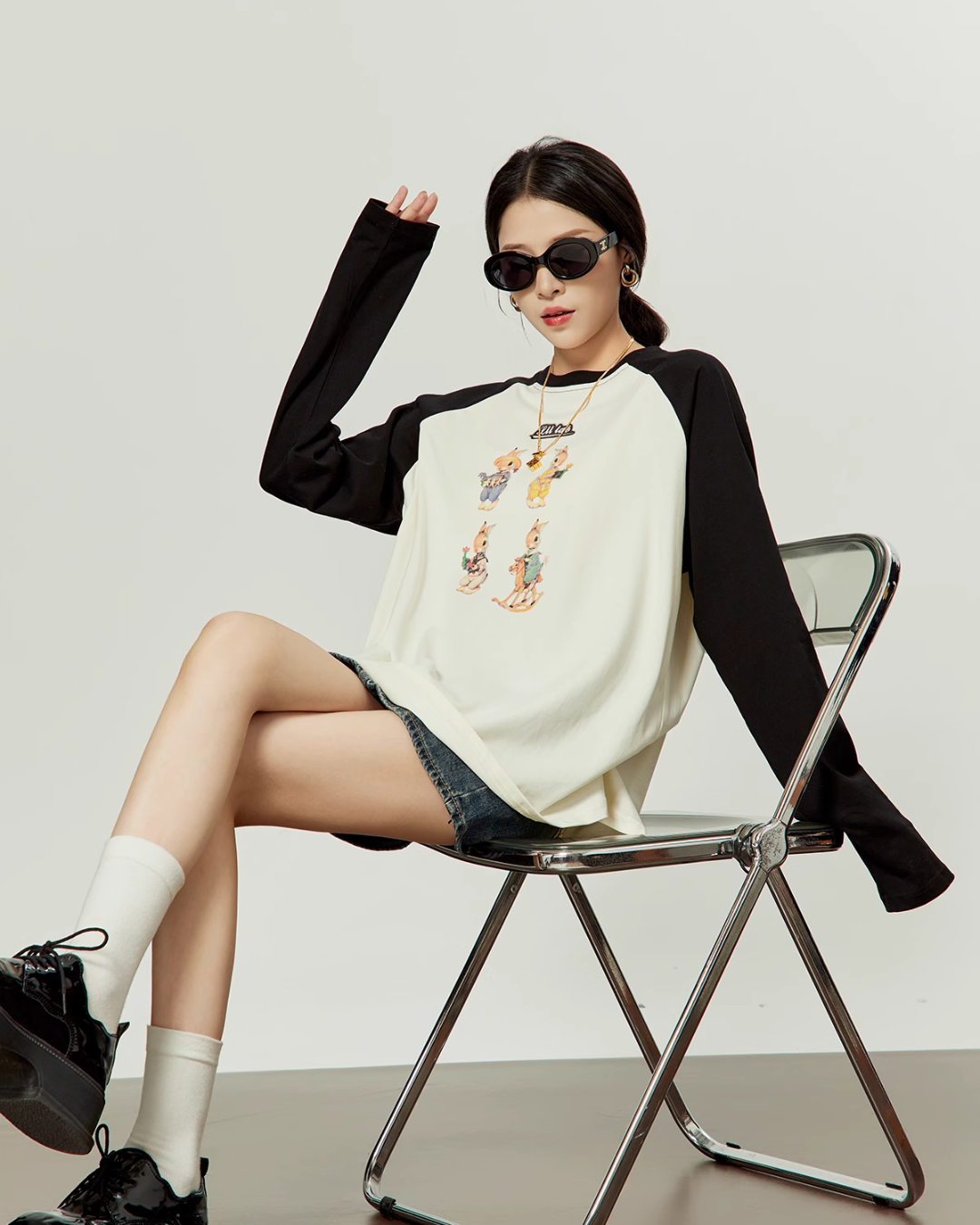 Bunny Raglan Long Sleeve T-Shirt LLA0343