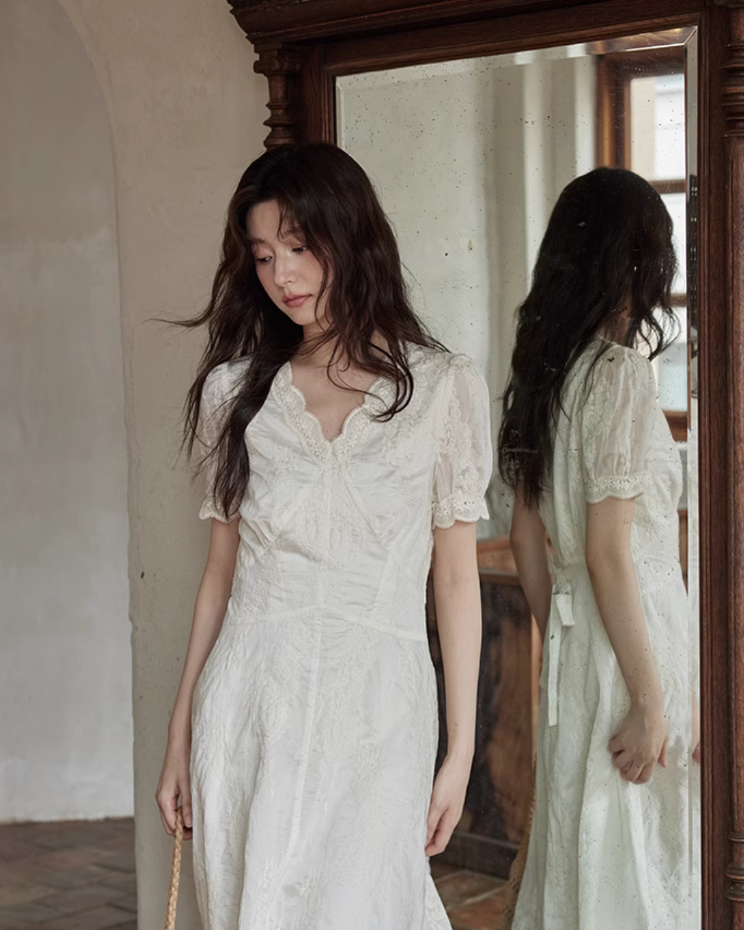 French Lace Long Dress SMS0009