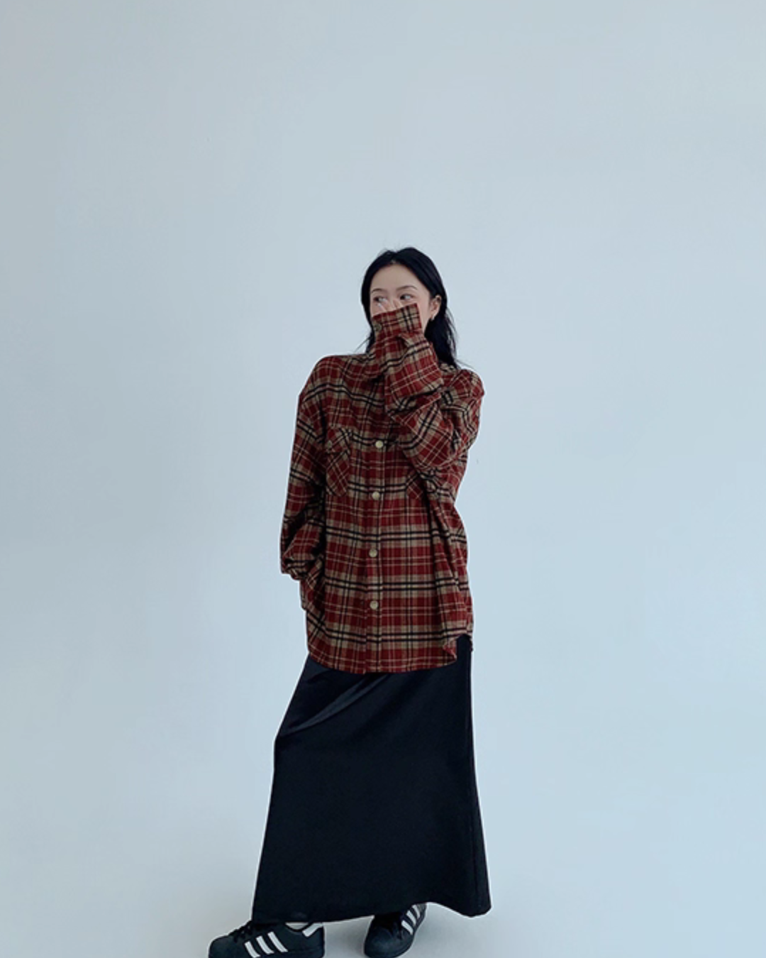 Oversized Check Shirt YLS0900